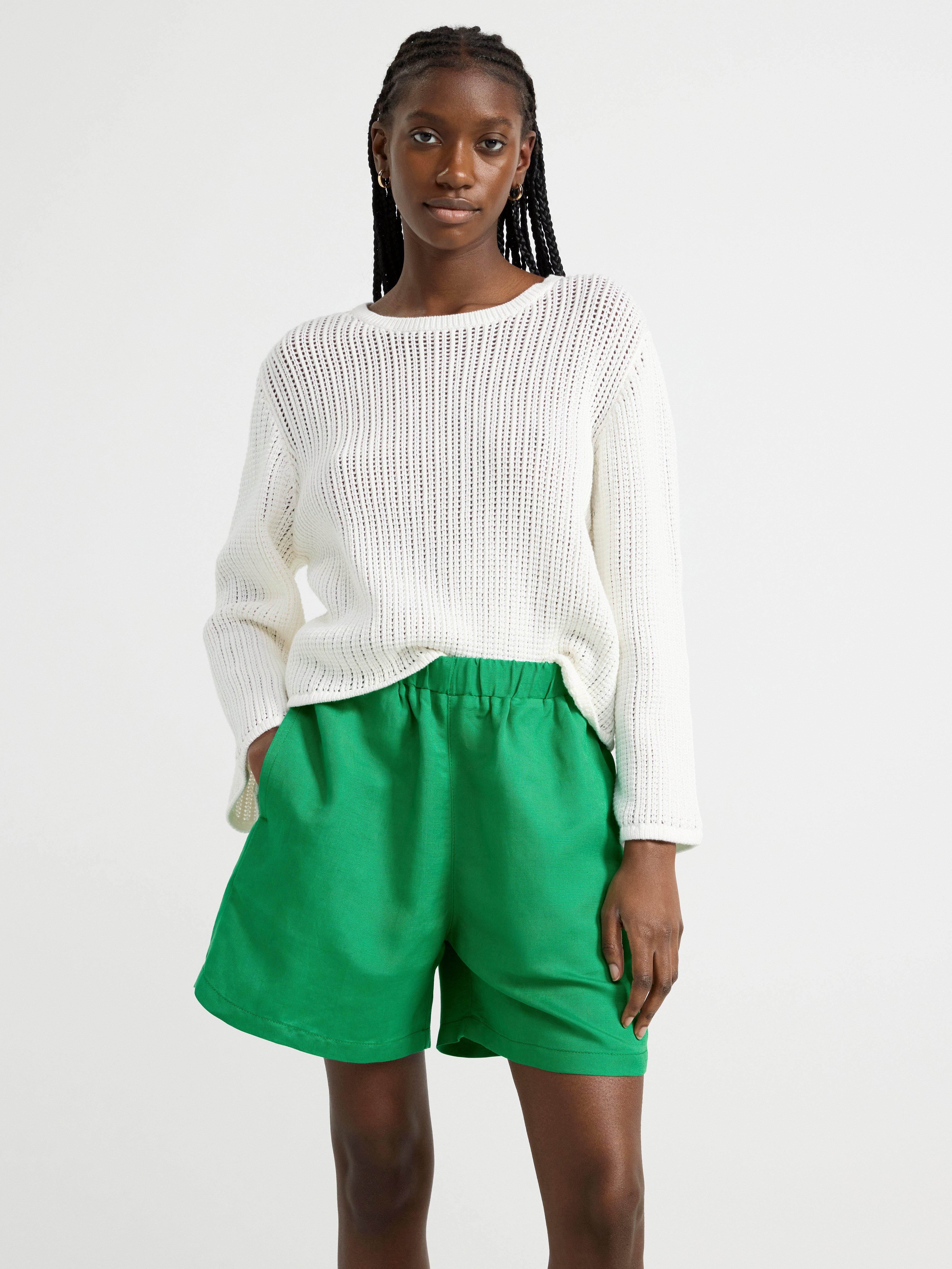 Shorts i linneblandning