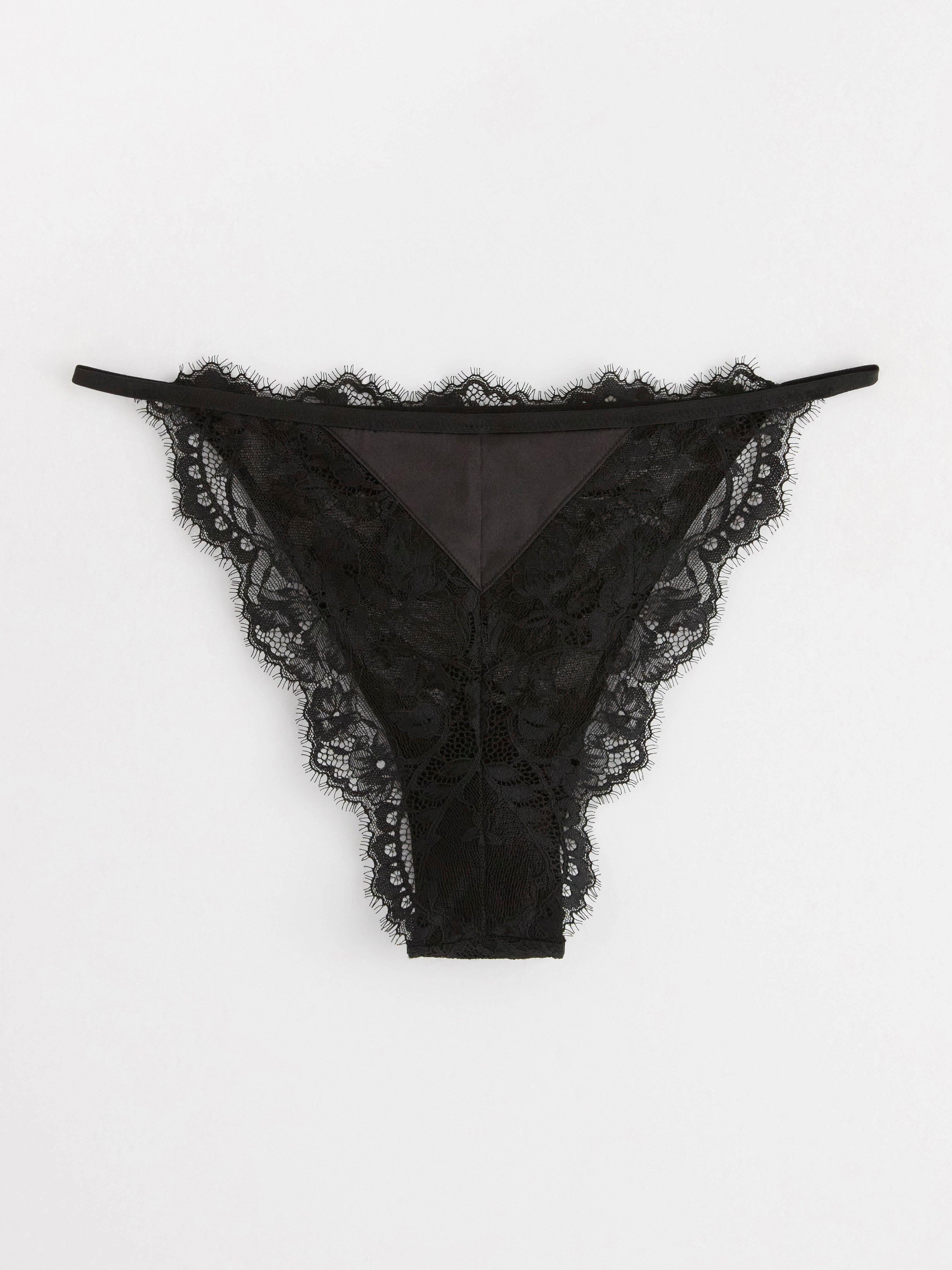 Bikini se středním pasem - Spodní prádlo - Černá