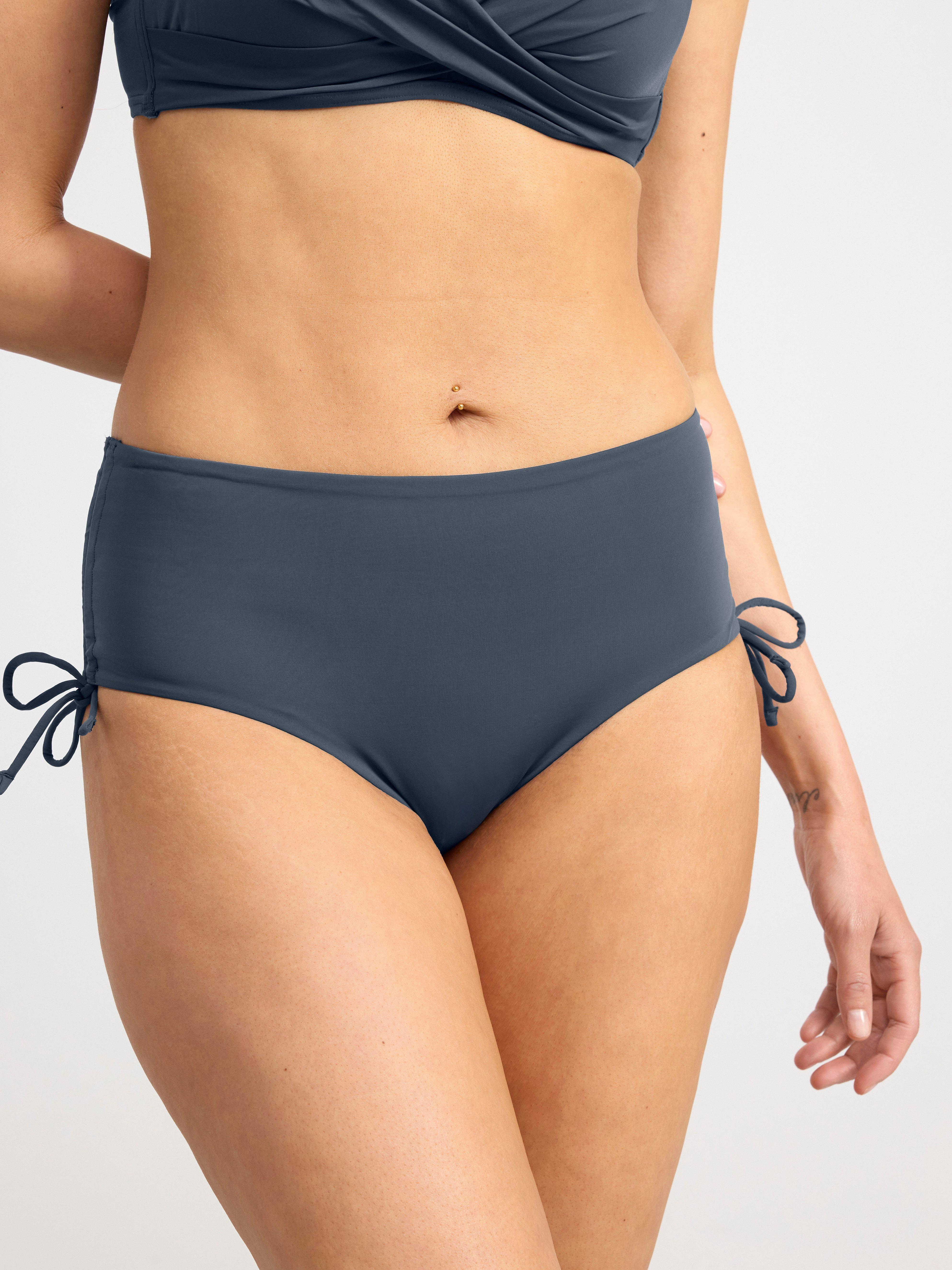 Bikiniunderdel med medelhög midja och knytdetaljer
