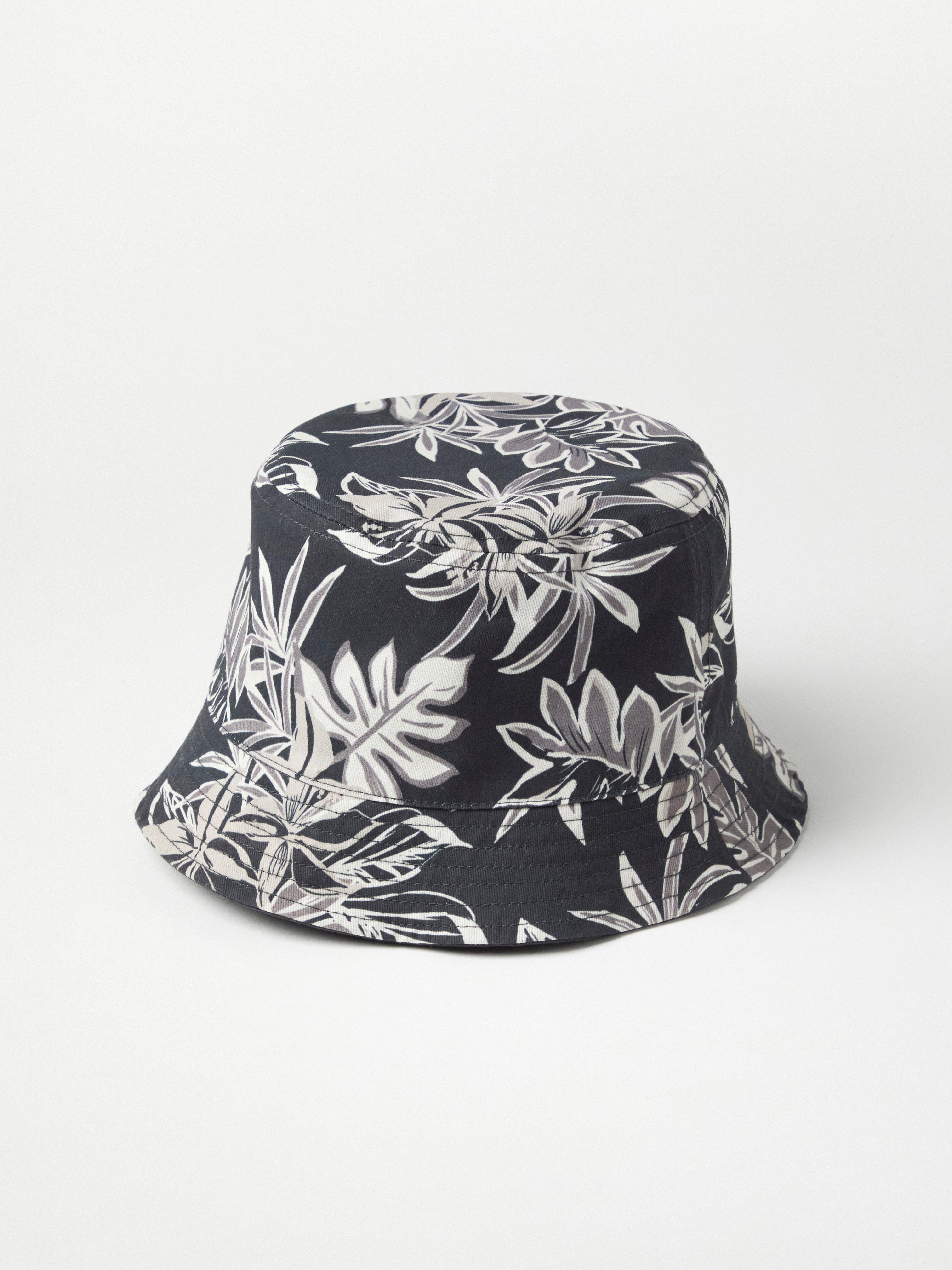 Lacuna | Reversible Black & Floral-Print Bucket Hat