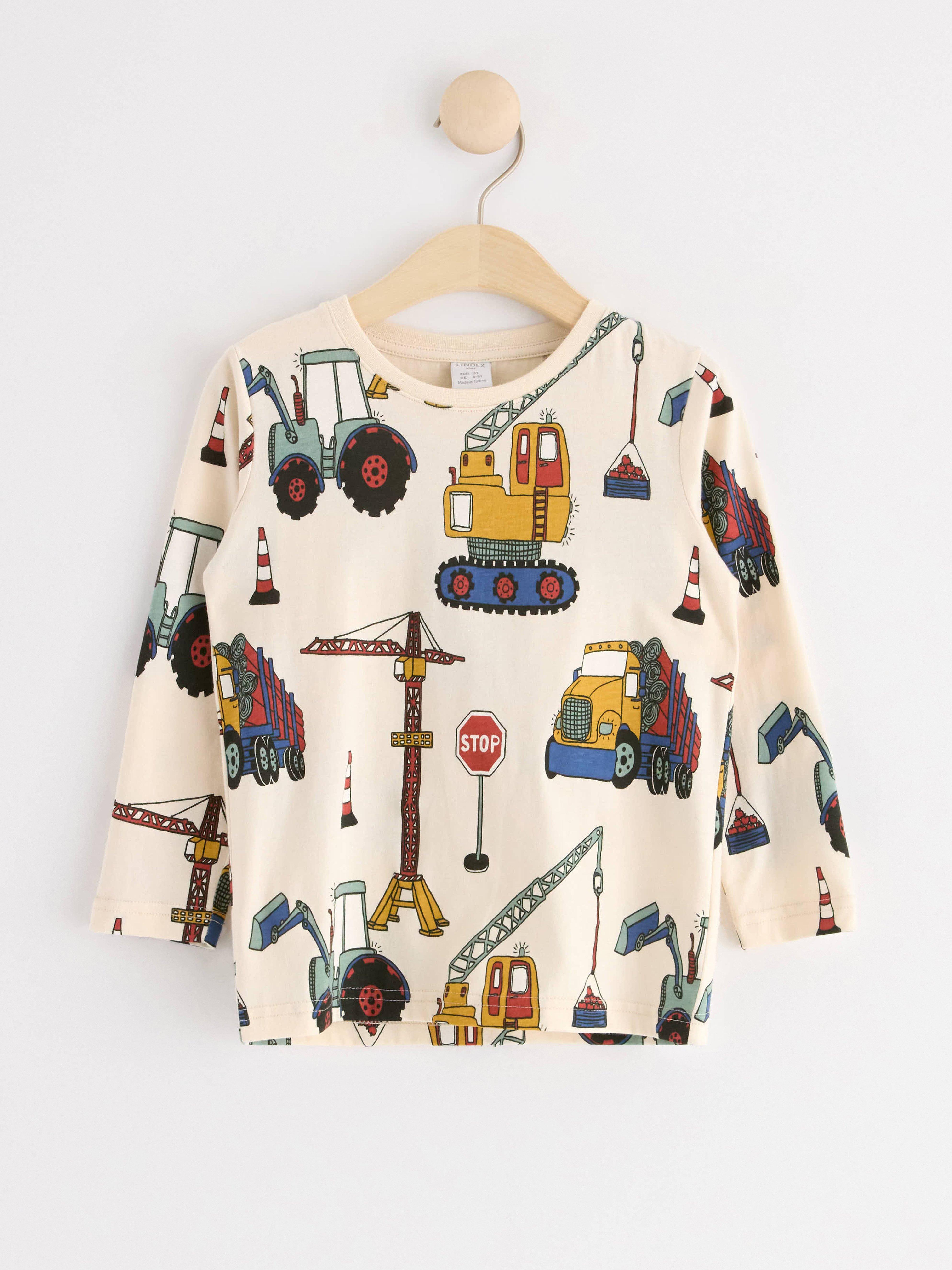Long sleeve top with working vehicles Lindex UK