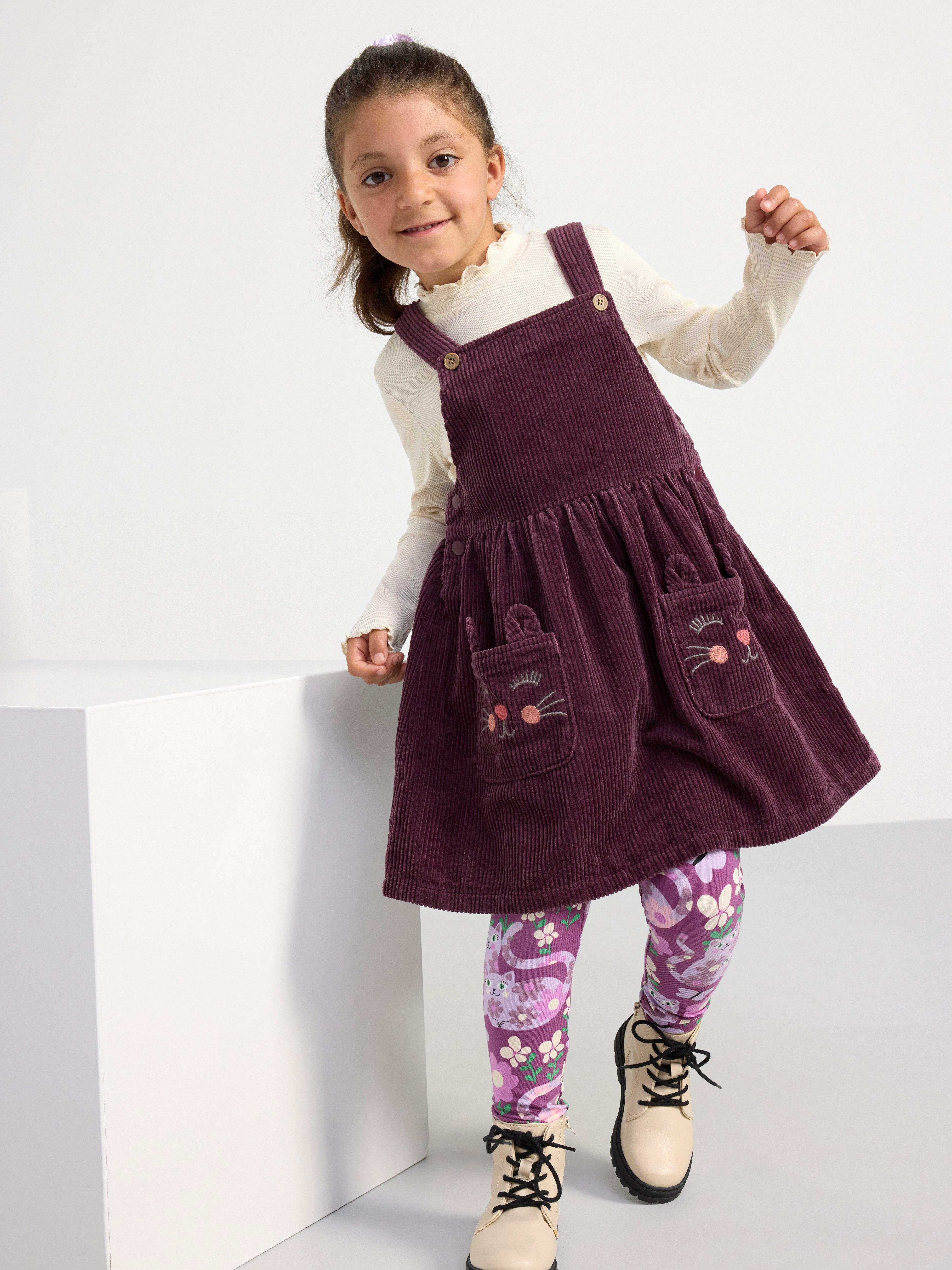 Corduroy cheap bib dress