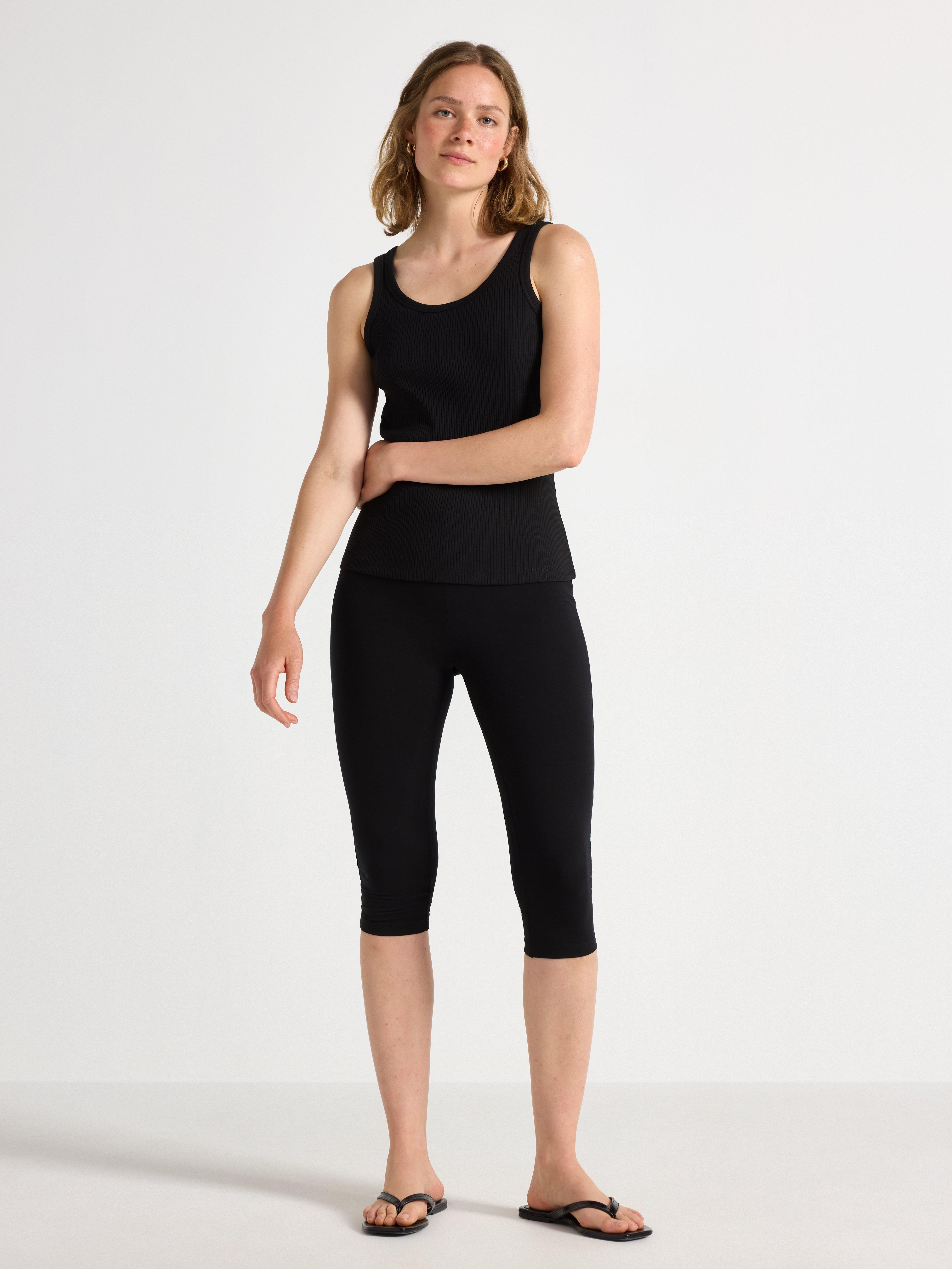 Capri Leggings - Womens Wear - Black