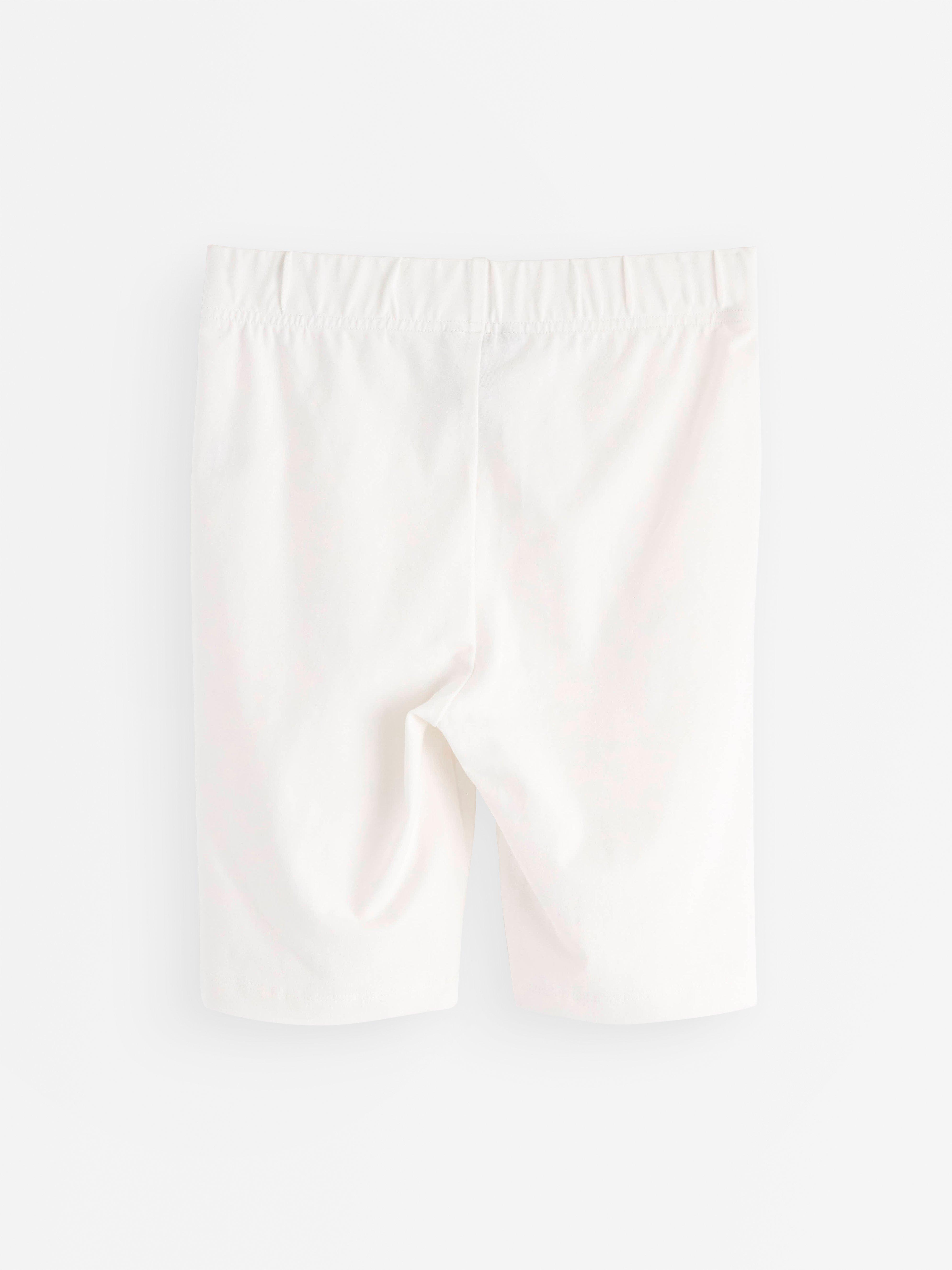 White cotton hot sale cycling shorts