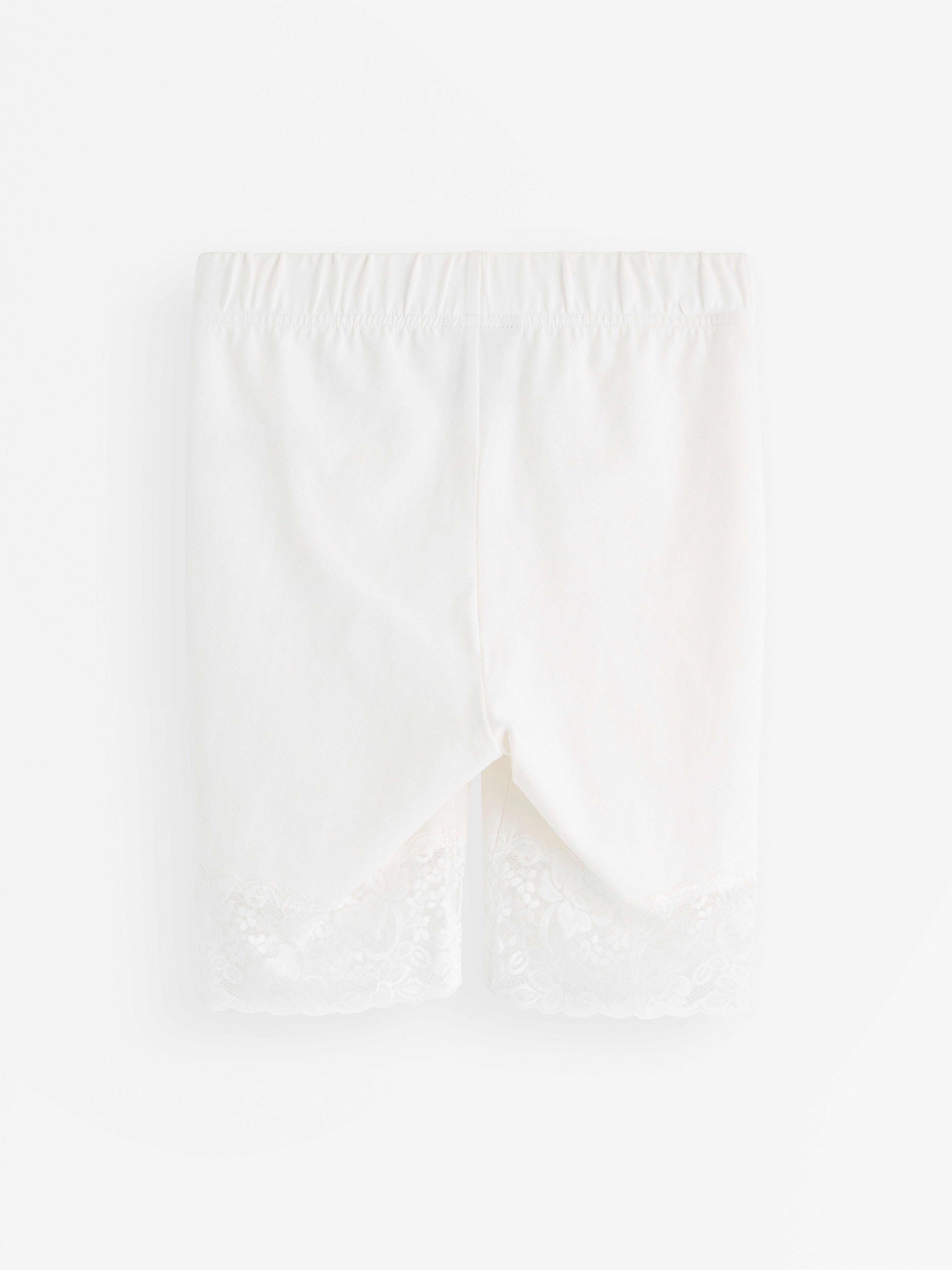 White lace shop cycling shorts