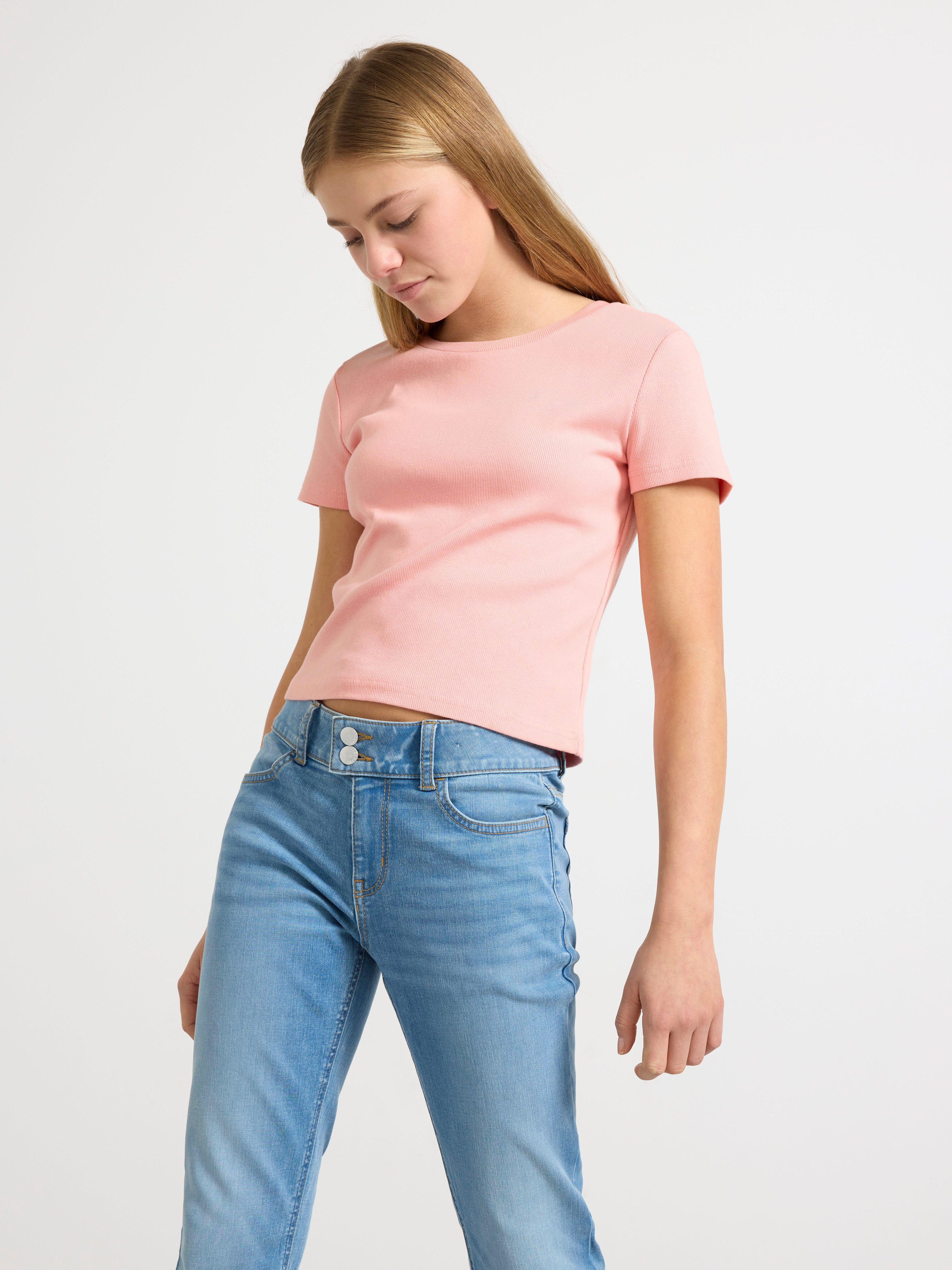 Ribbad croppad topp
