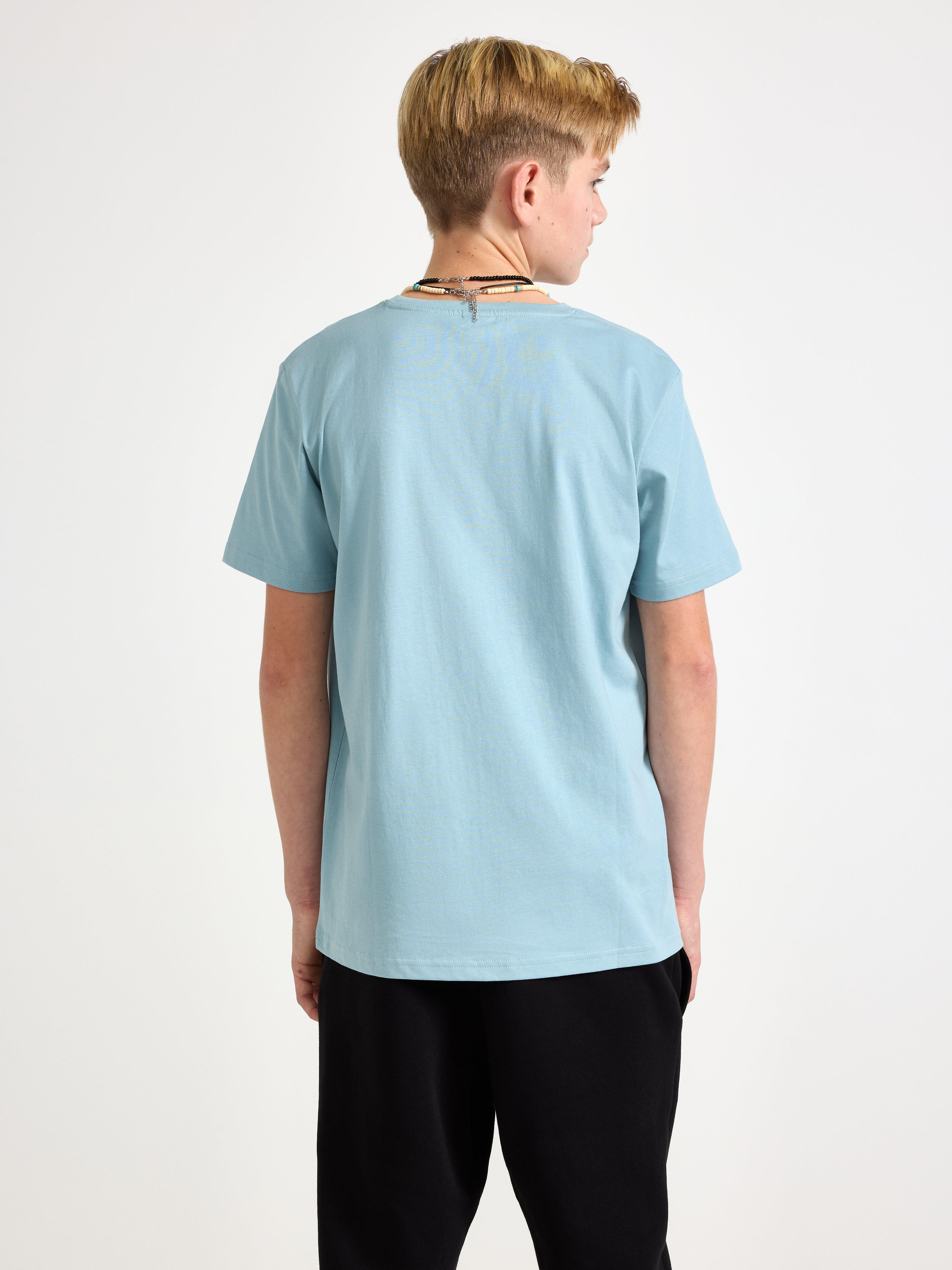 T-shirt - Børn - Turkis