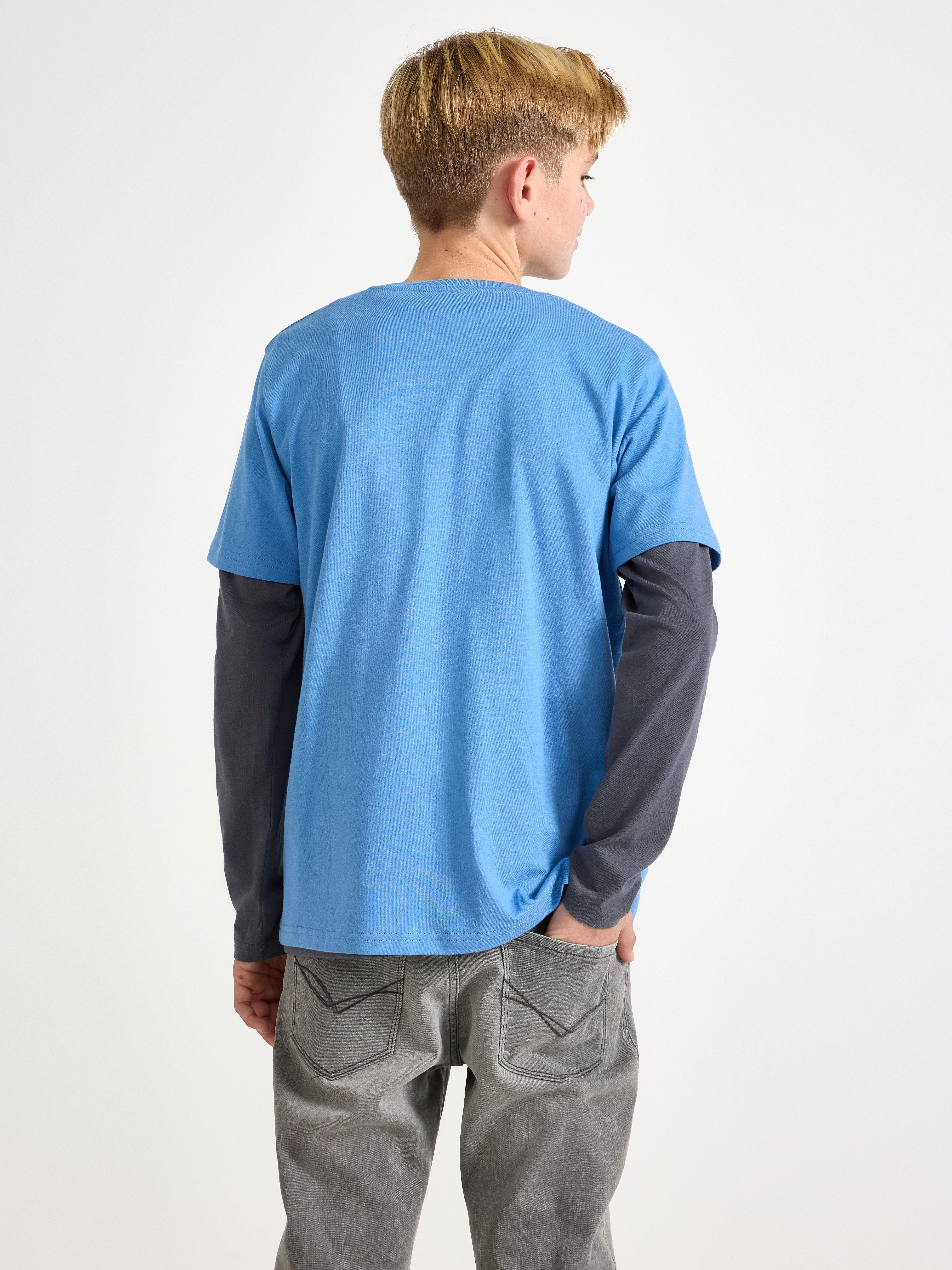 T-shirt - Børn - Blå