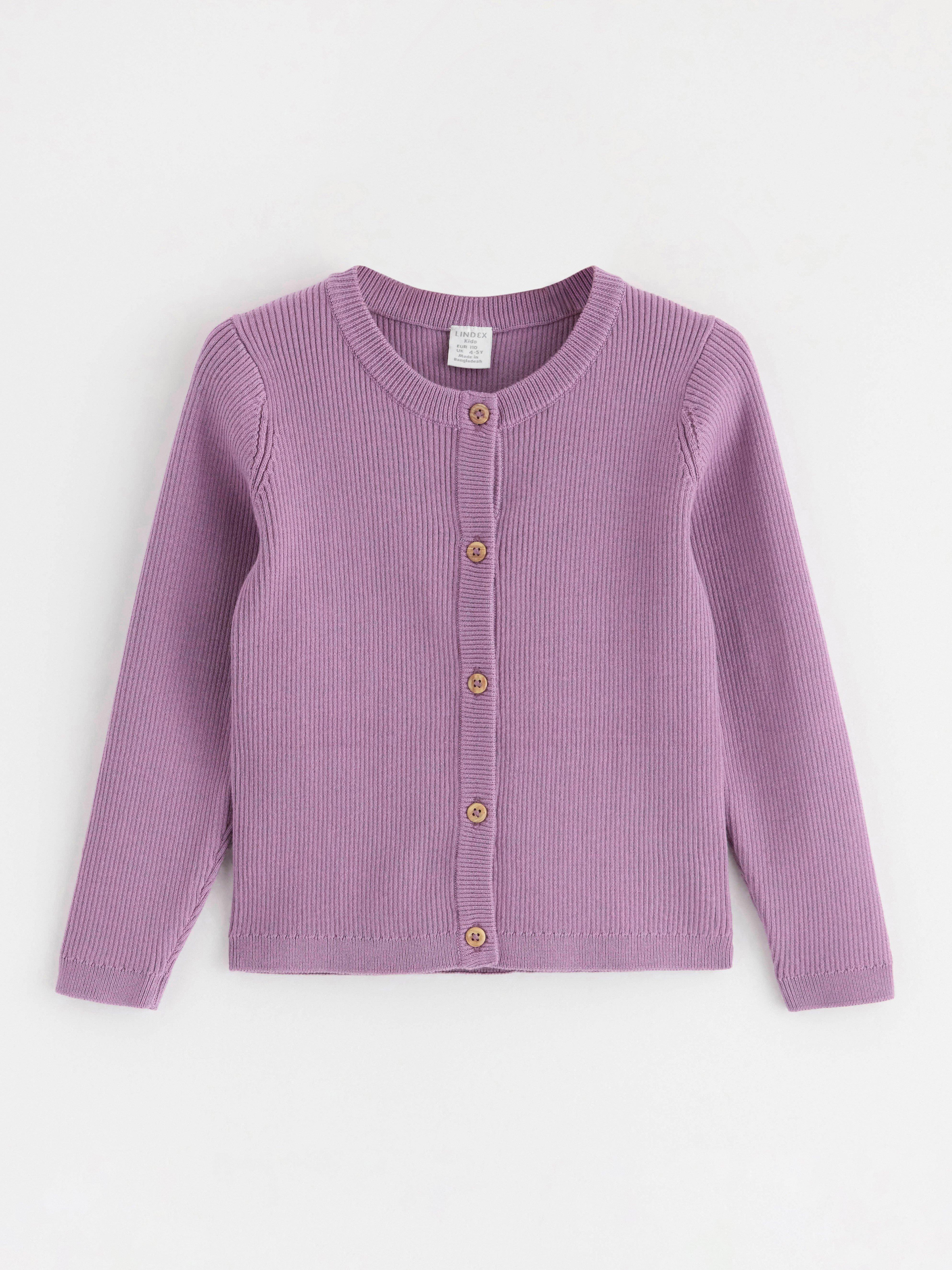 Cardigan - Barn - Lila