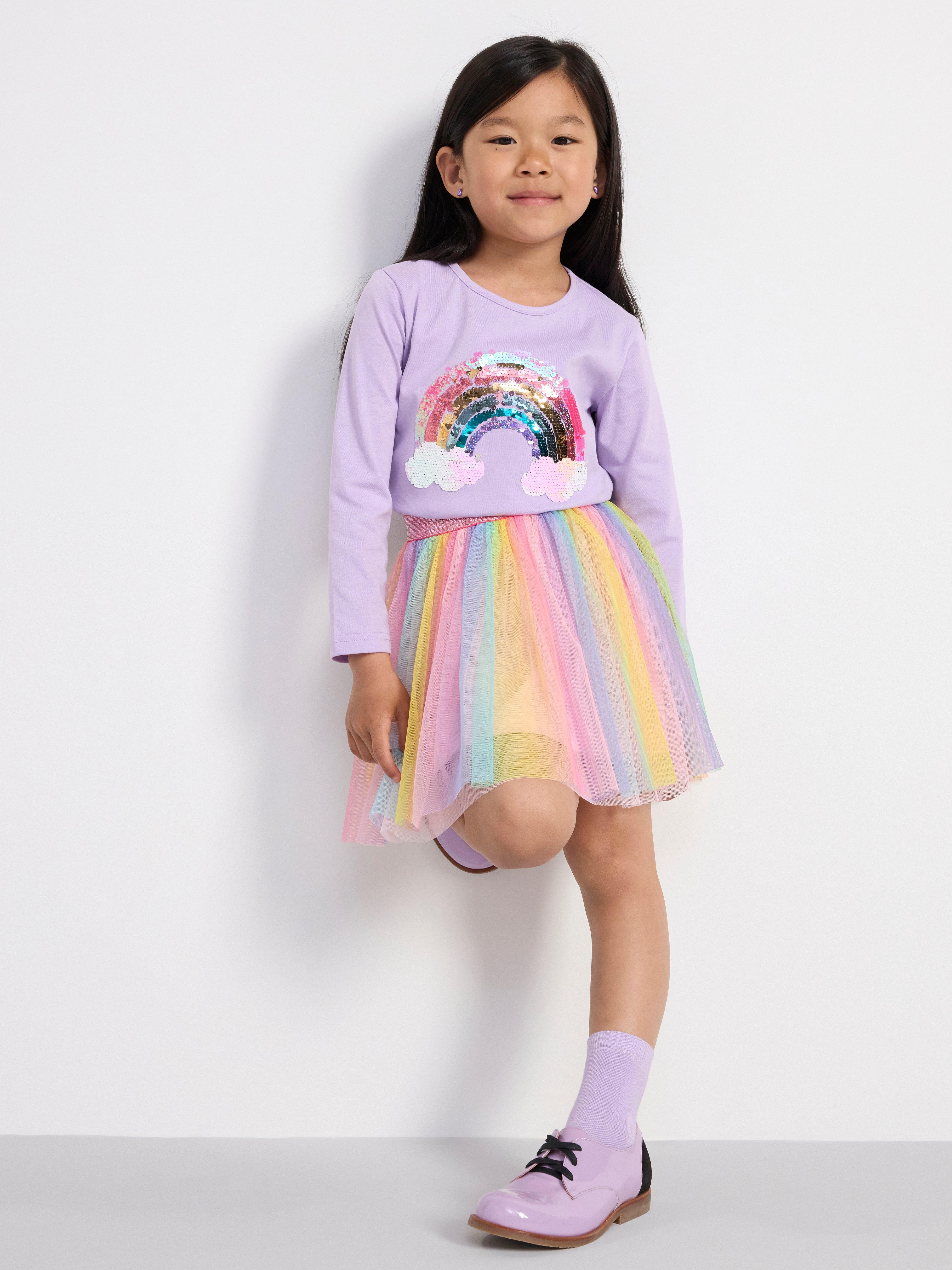 Girls rainbow deals tulle skirt