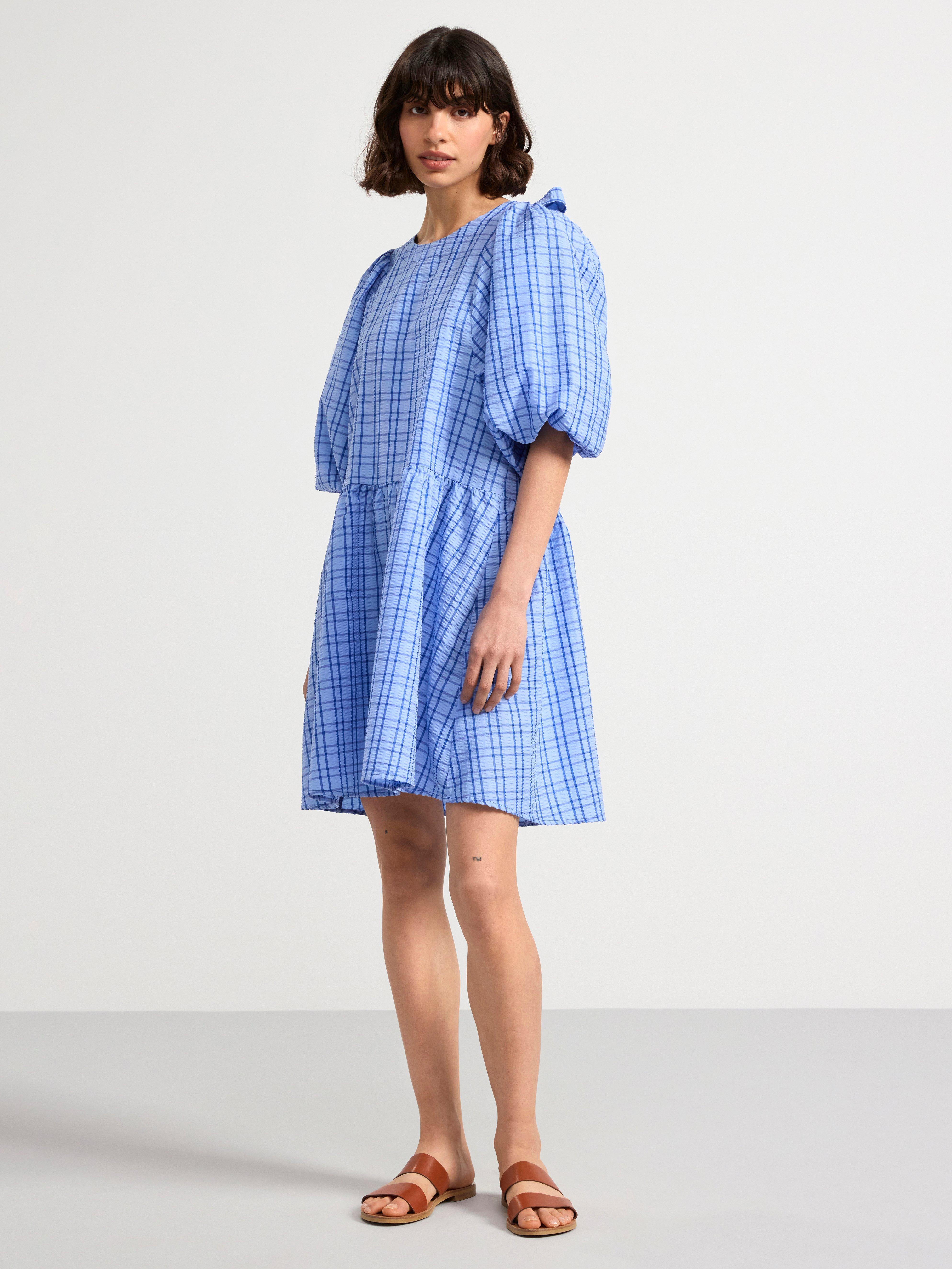 Checked seersucker dress Lindex UK