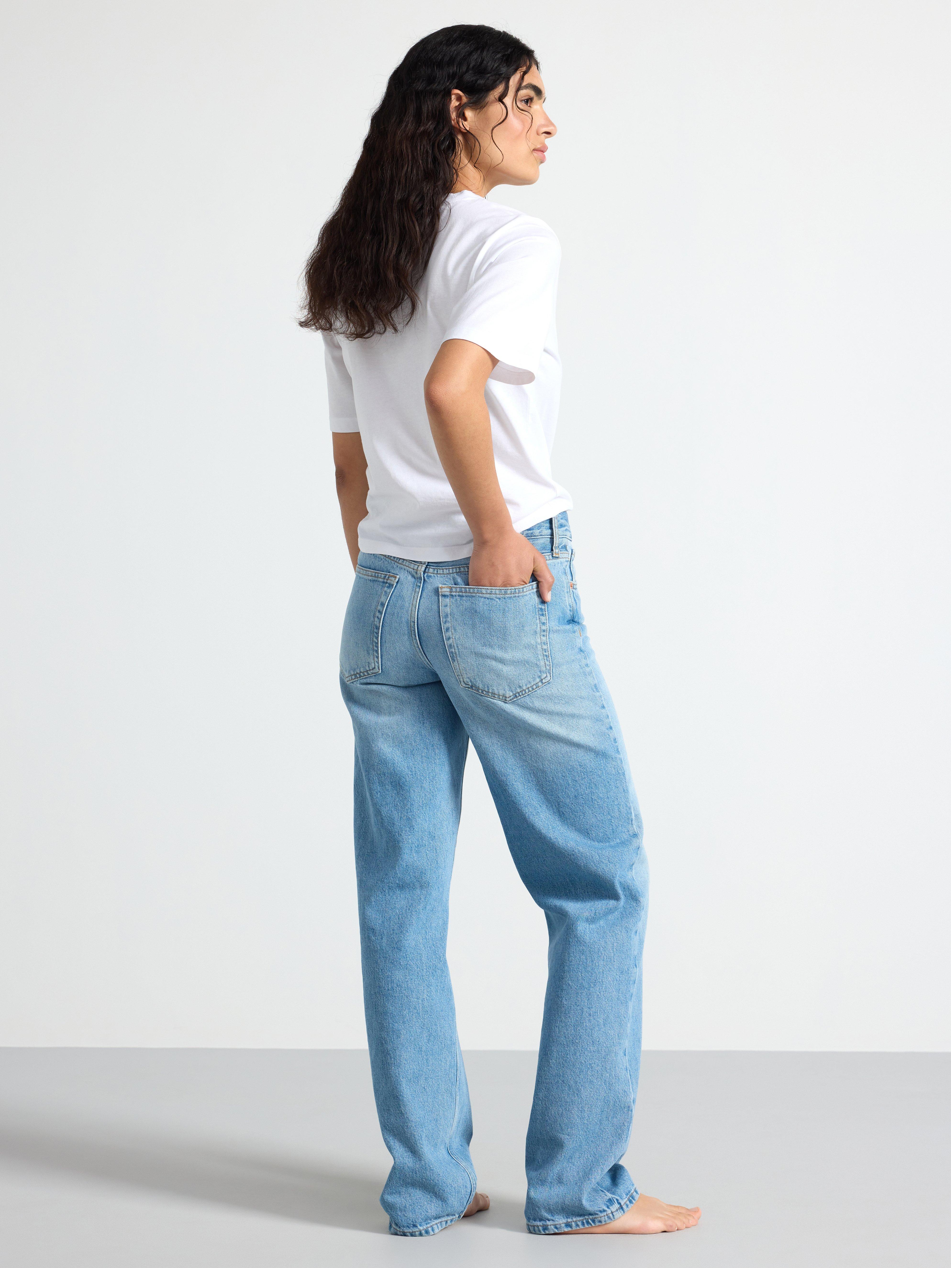 HANNA Wide high waist jeans with cropped leg