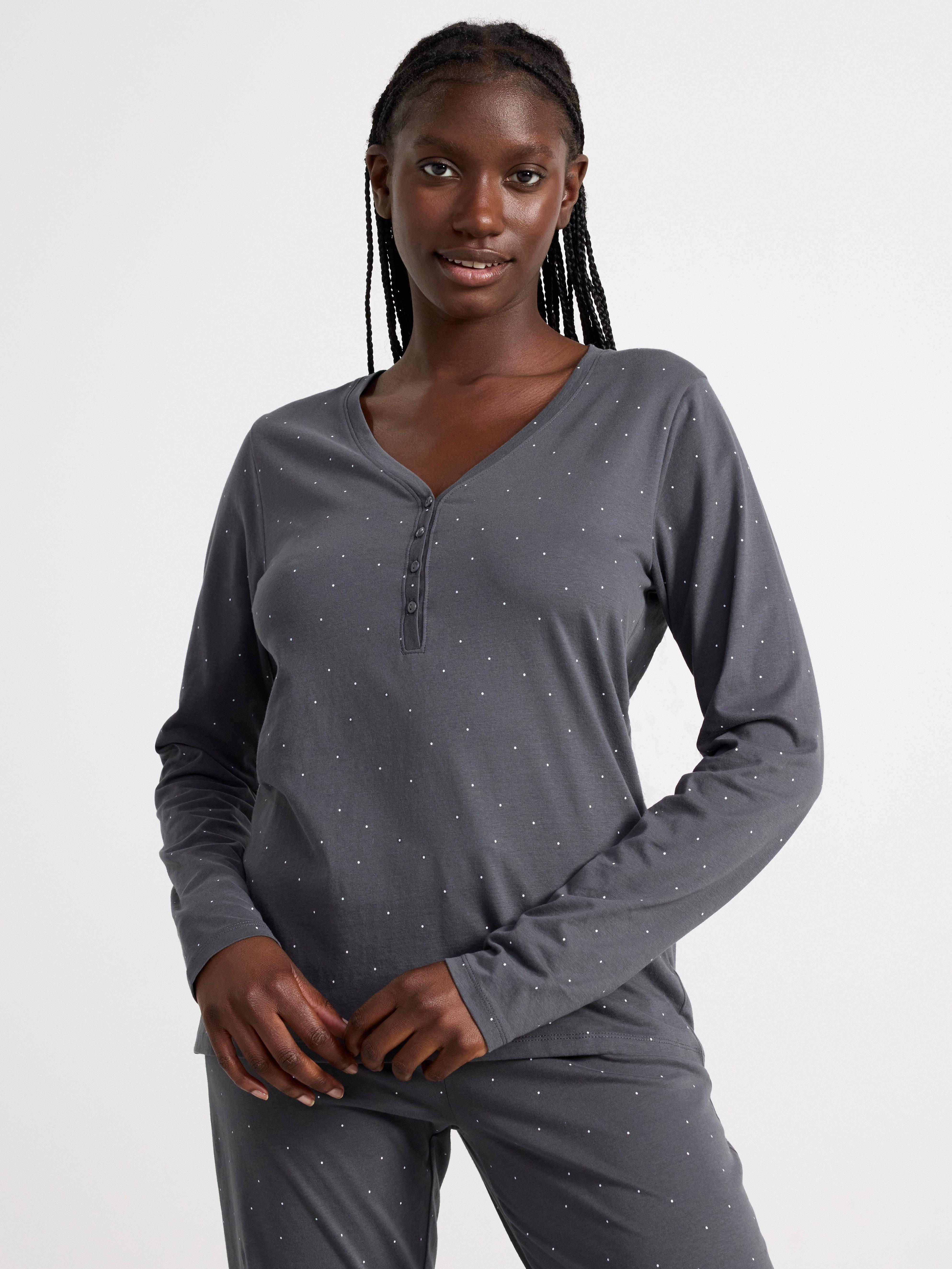 Black long sleeve online pyjama top