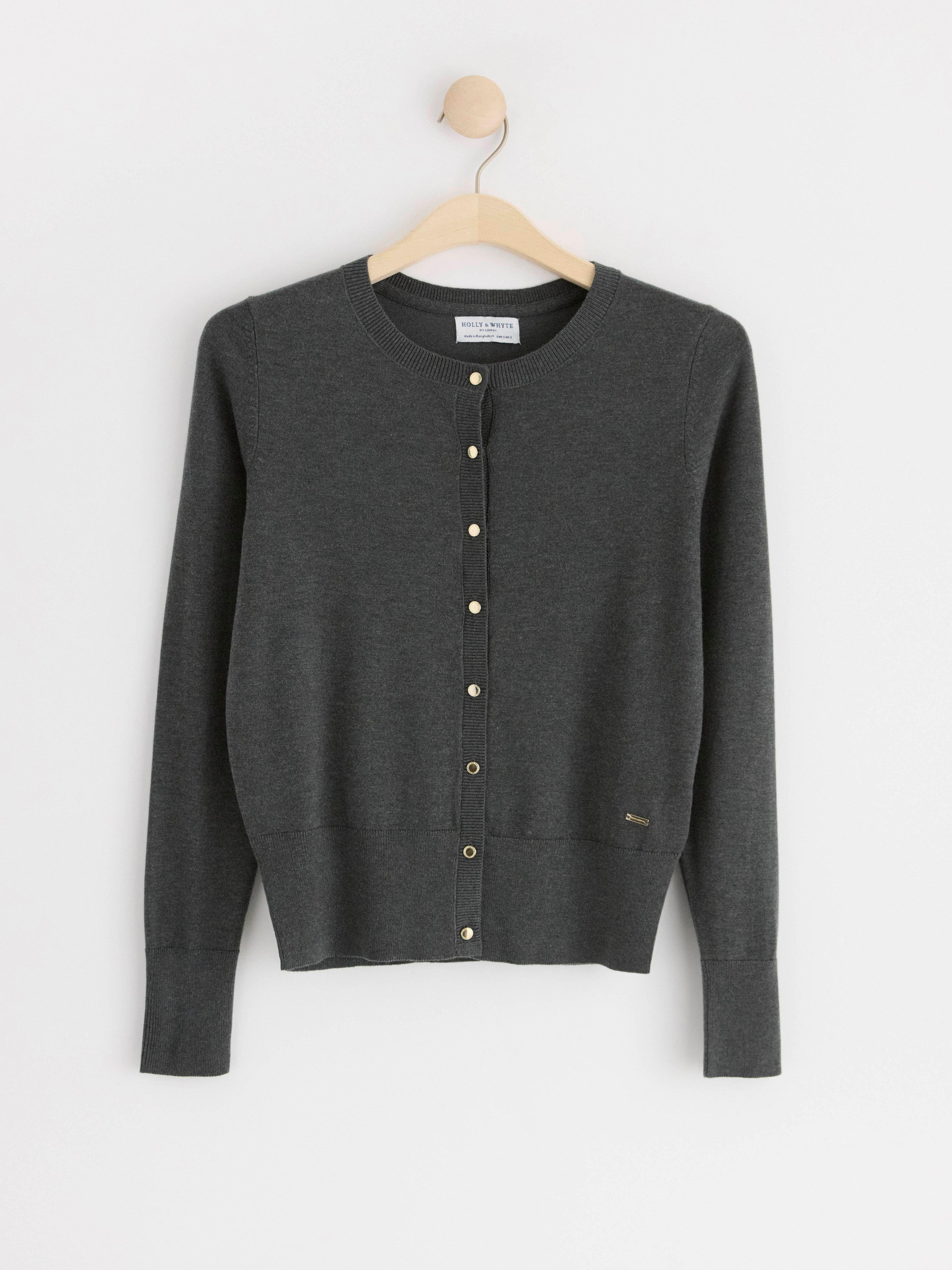 Cardigan - Dam - Grå