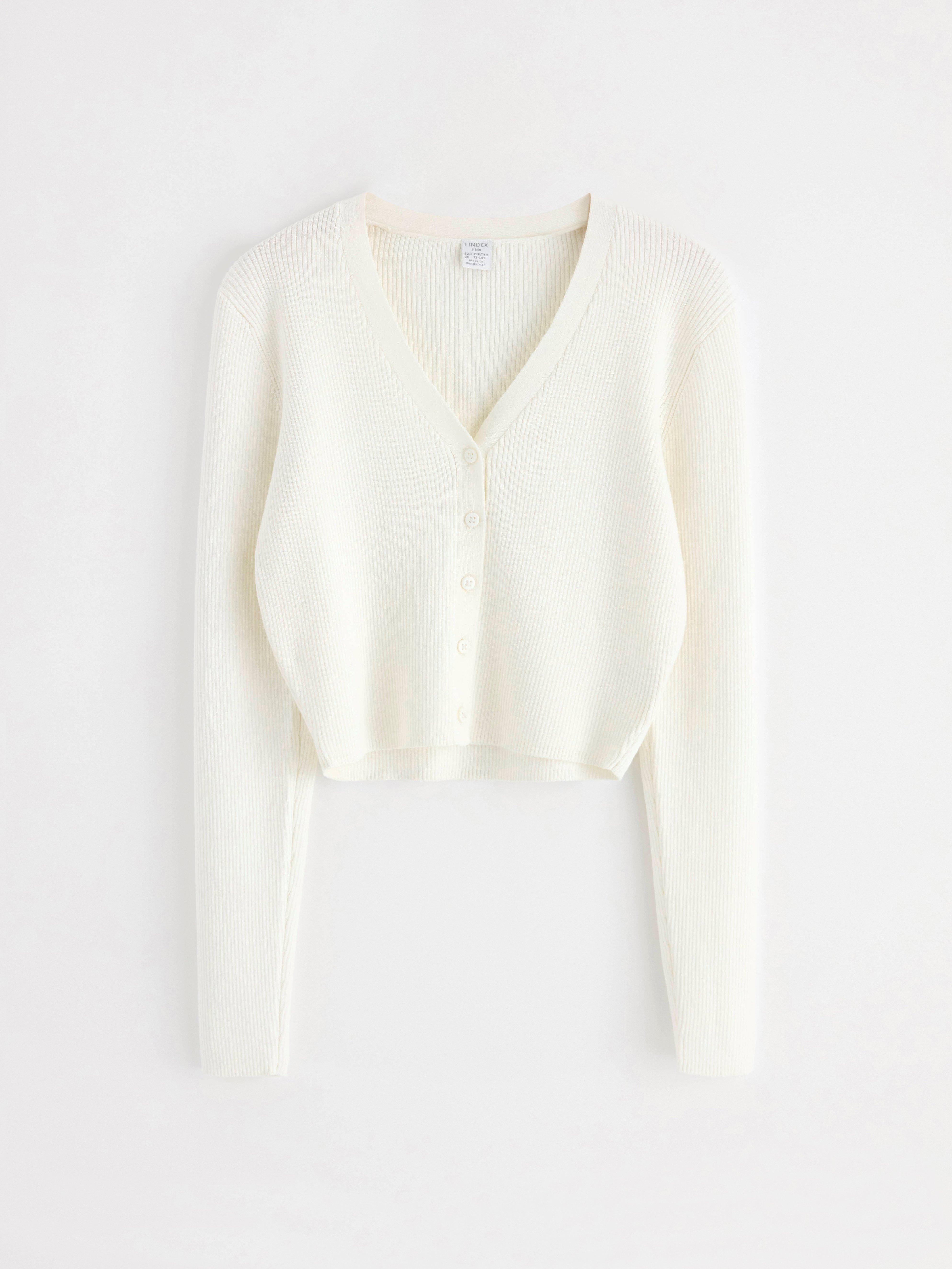 Cardigan - Barn - Hvit