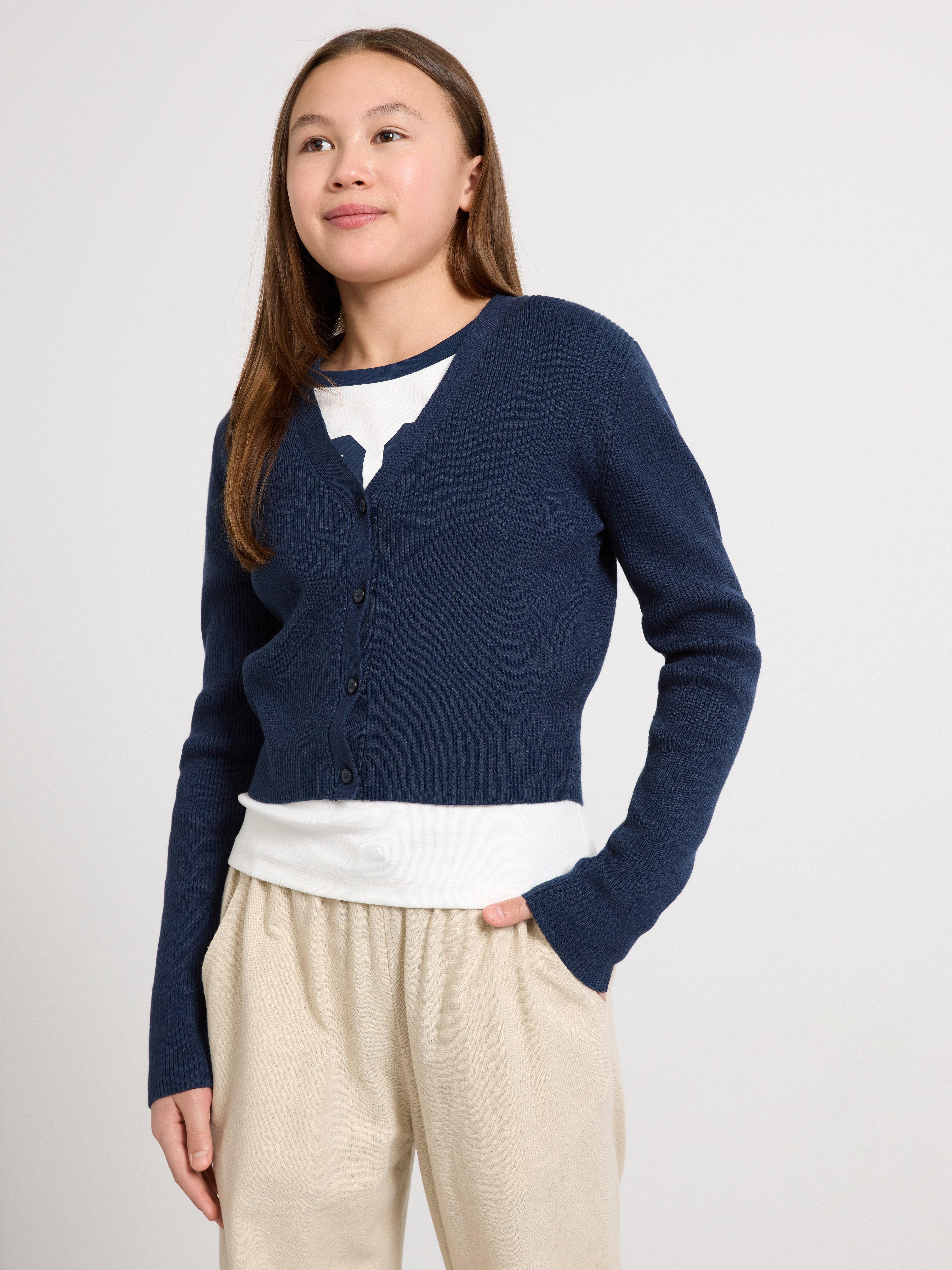 Ribbad cardigan