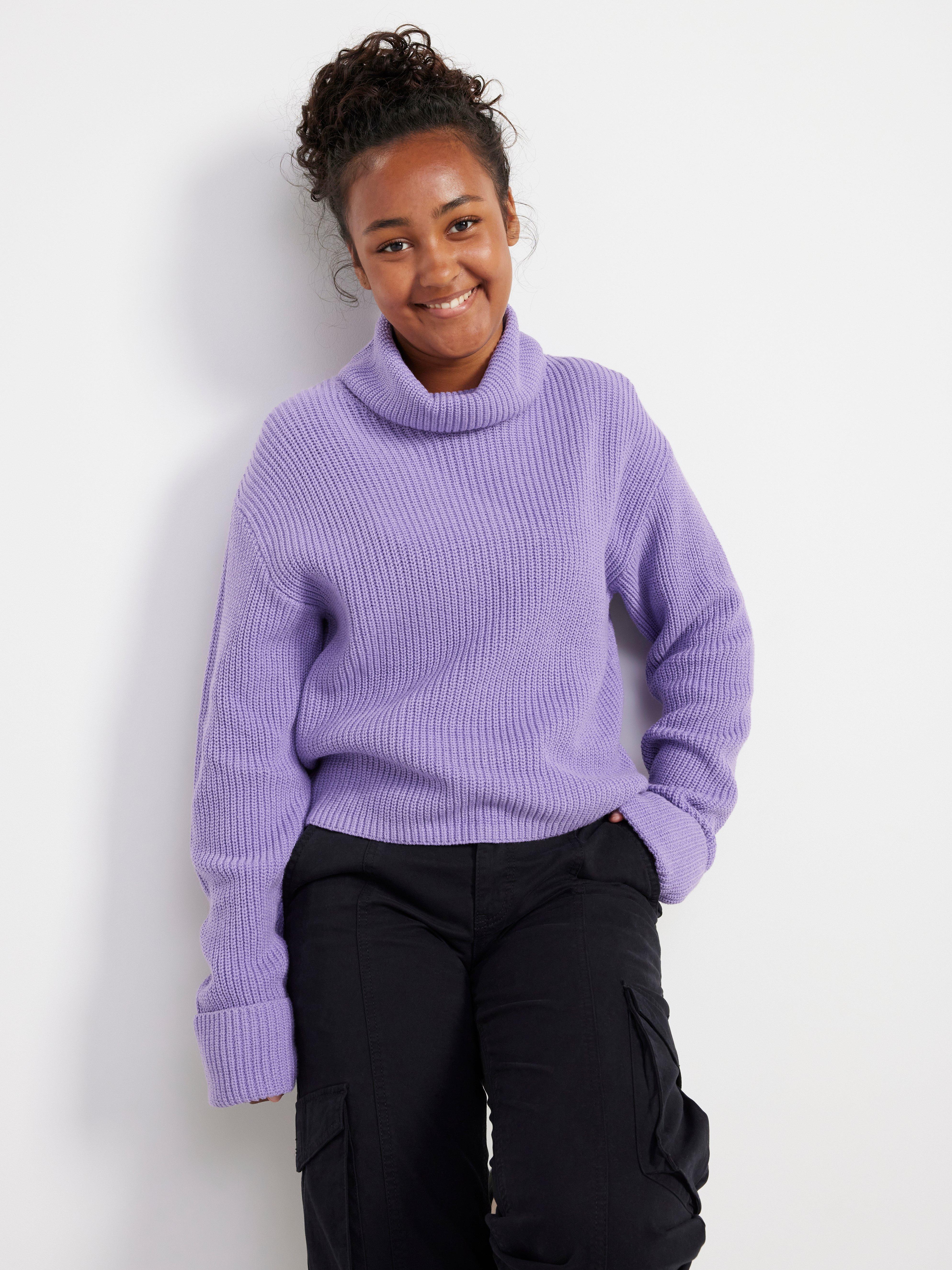 Lilac roll neck on sale jumper