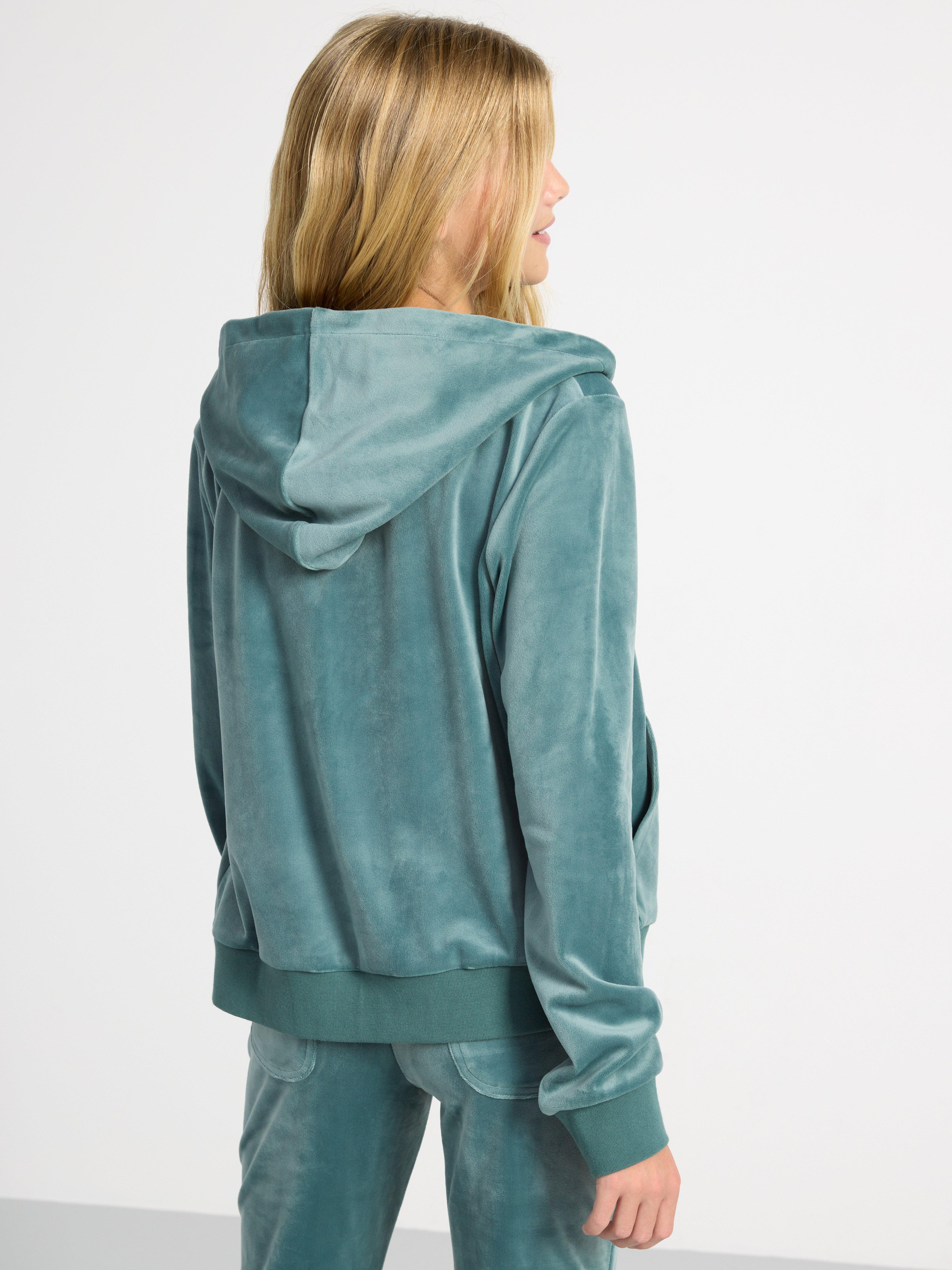 Green velour clearance hoodie