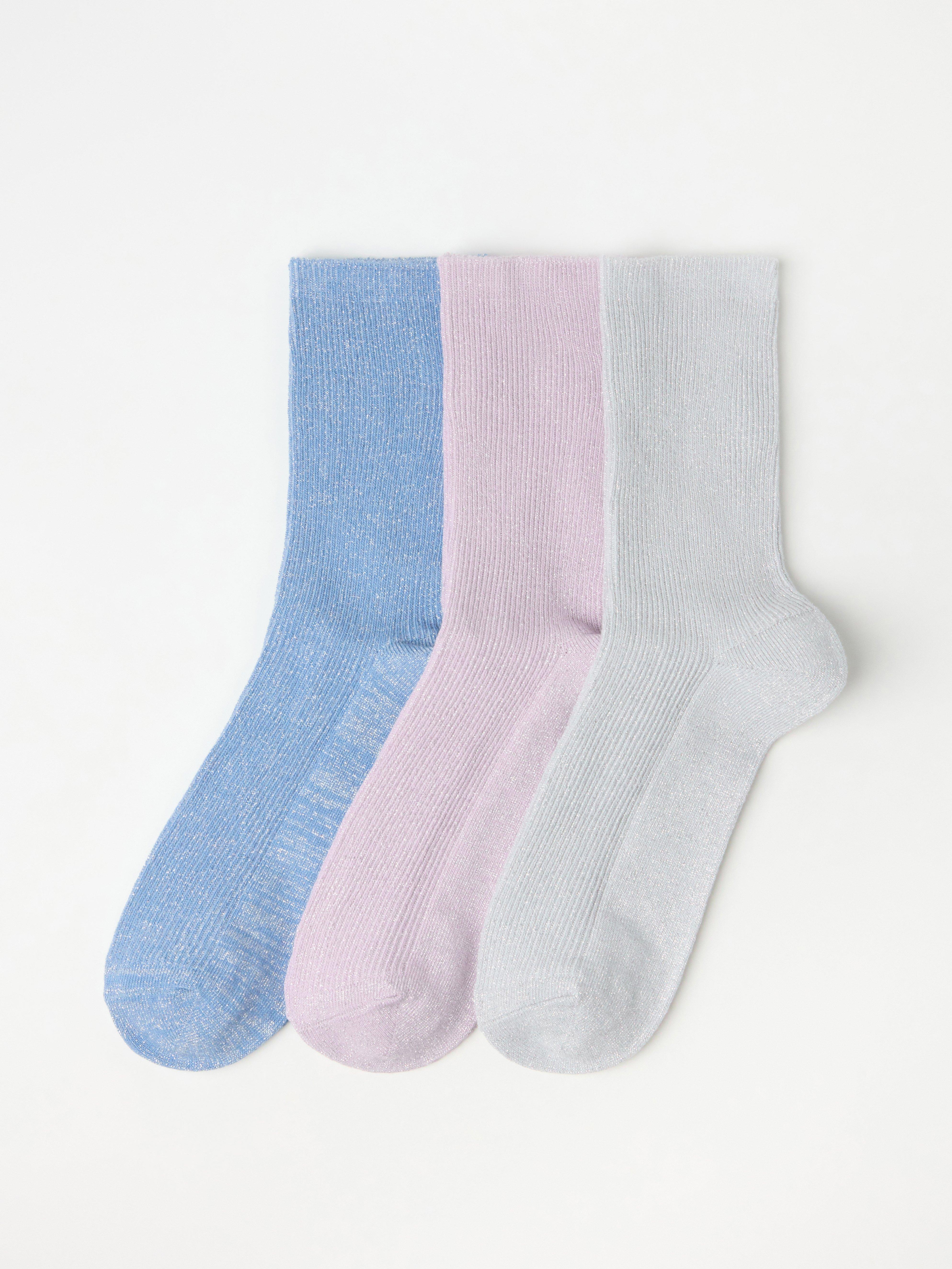 3-pack glitterstrumpor