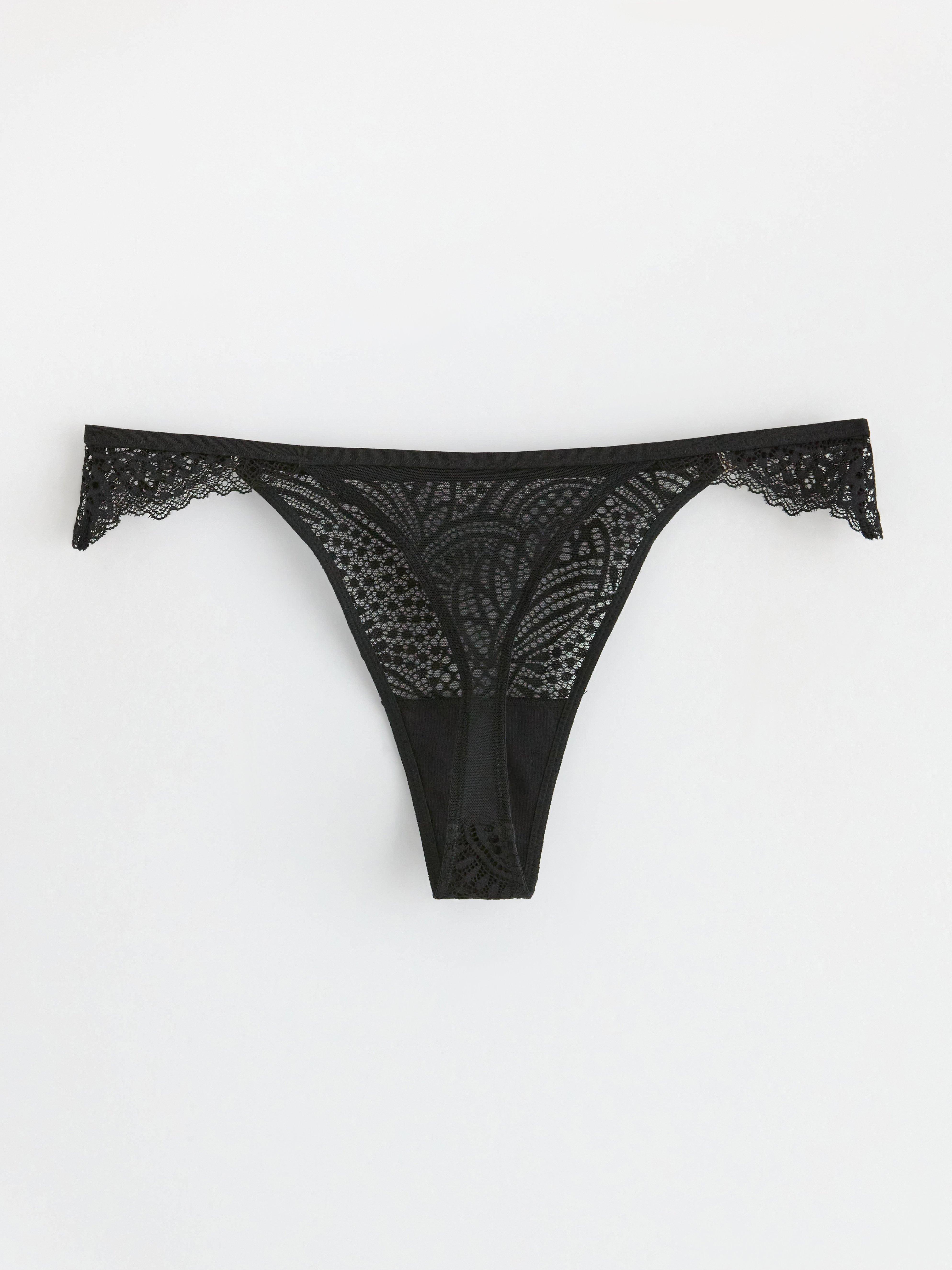 Thong Low - Lingerie - Black