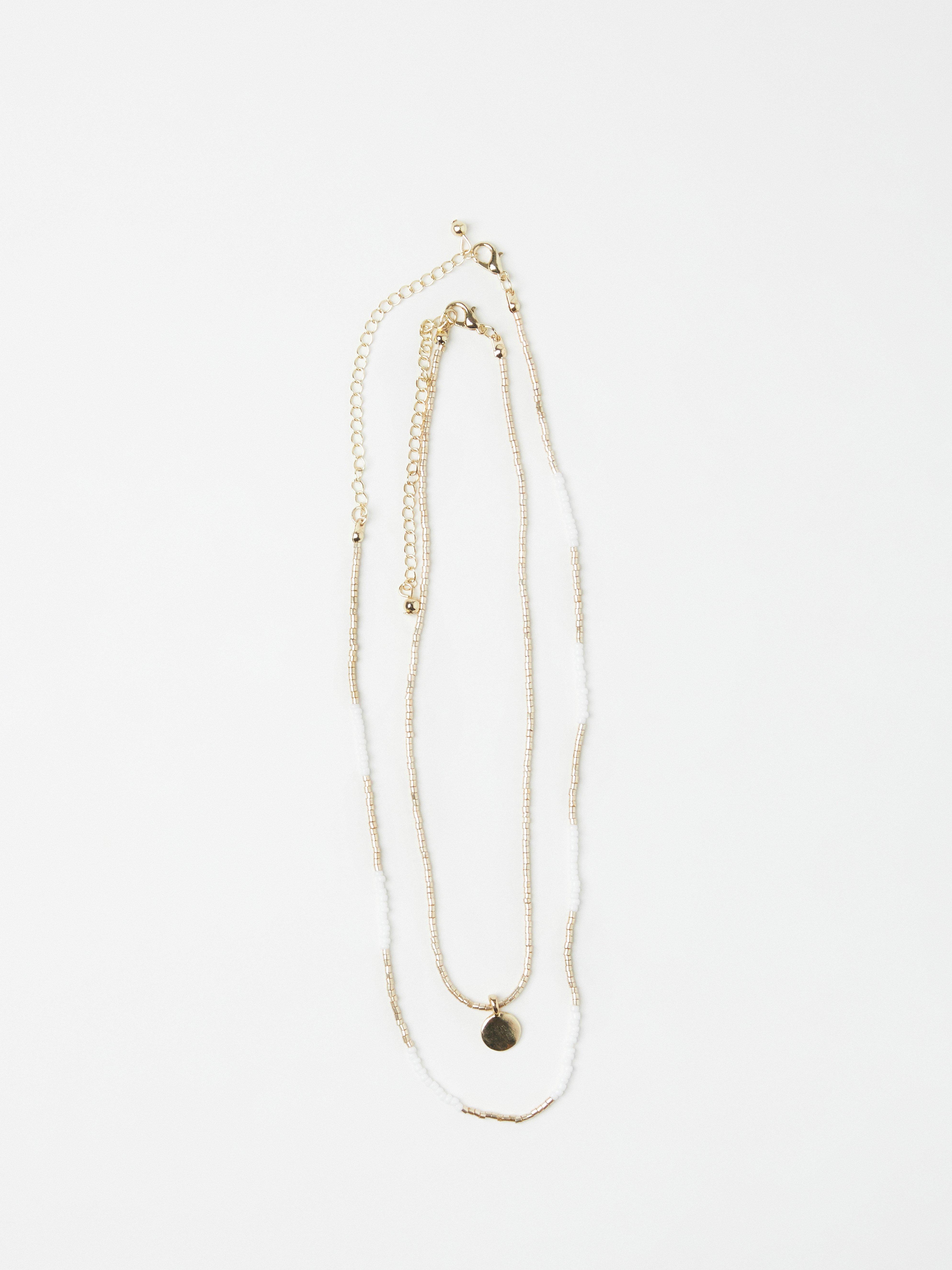 Halsband - Dam - Vit
