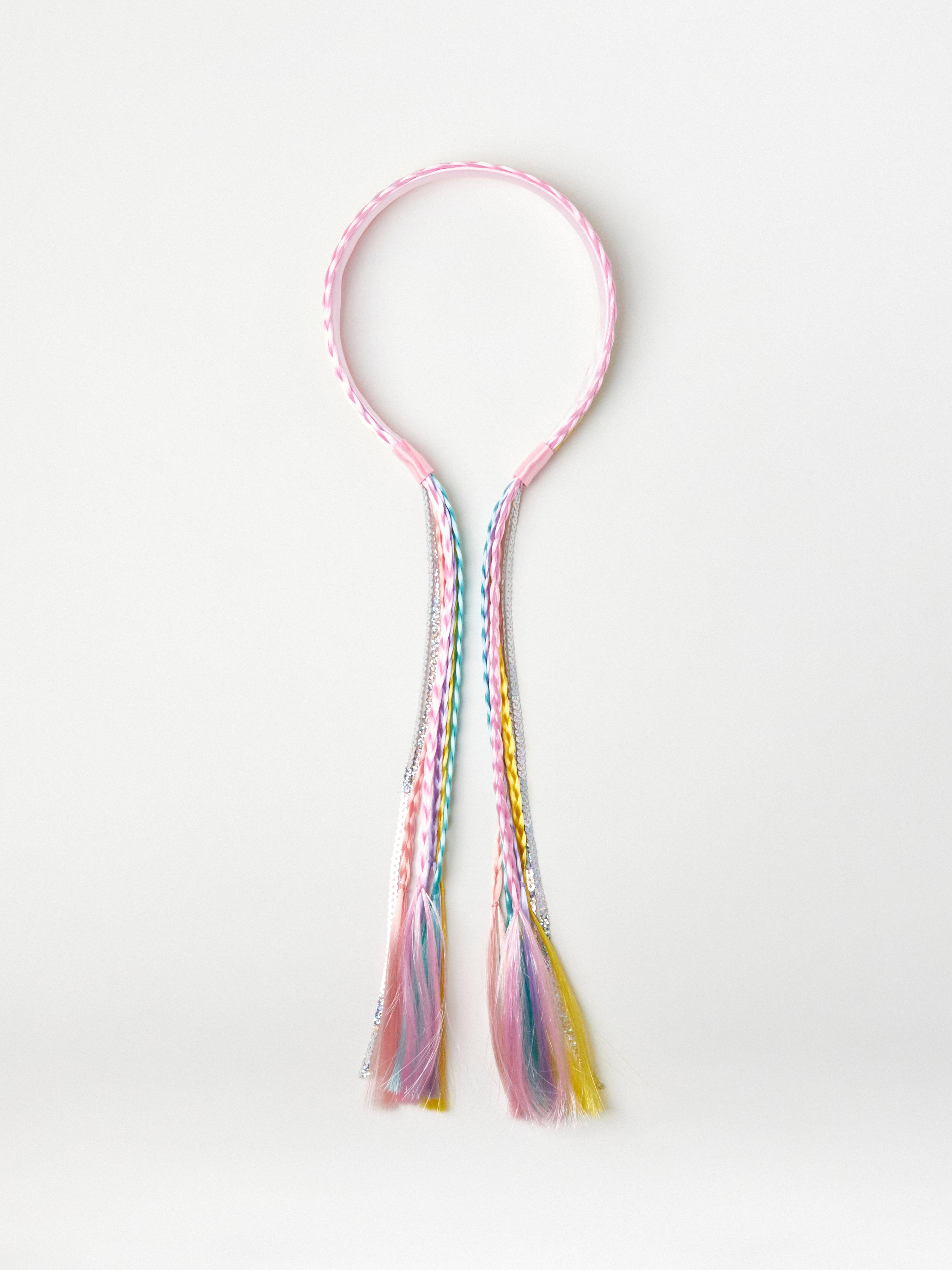 Alice band with fake hair braids Lindex