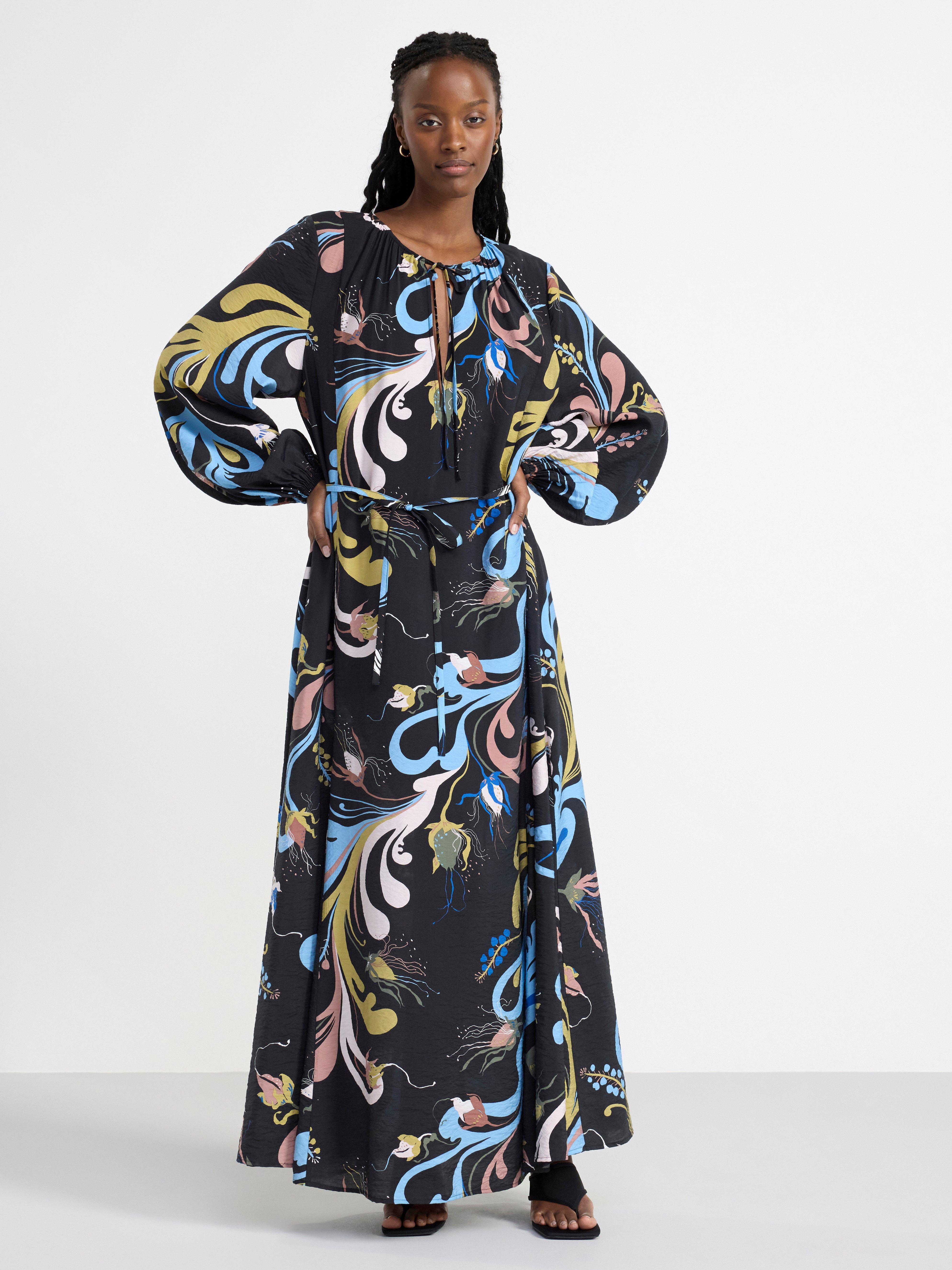 Long sleeve maxi sale dress plus size uk