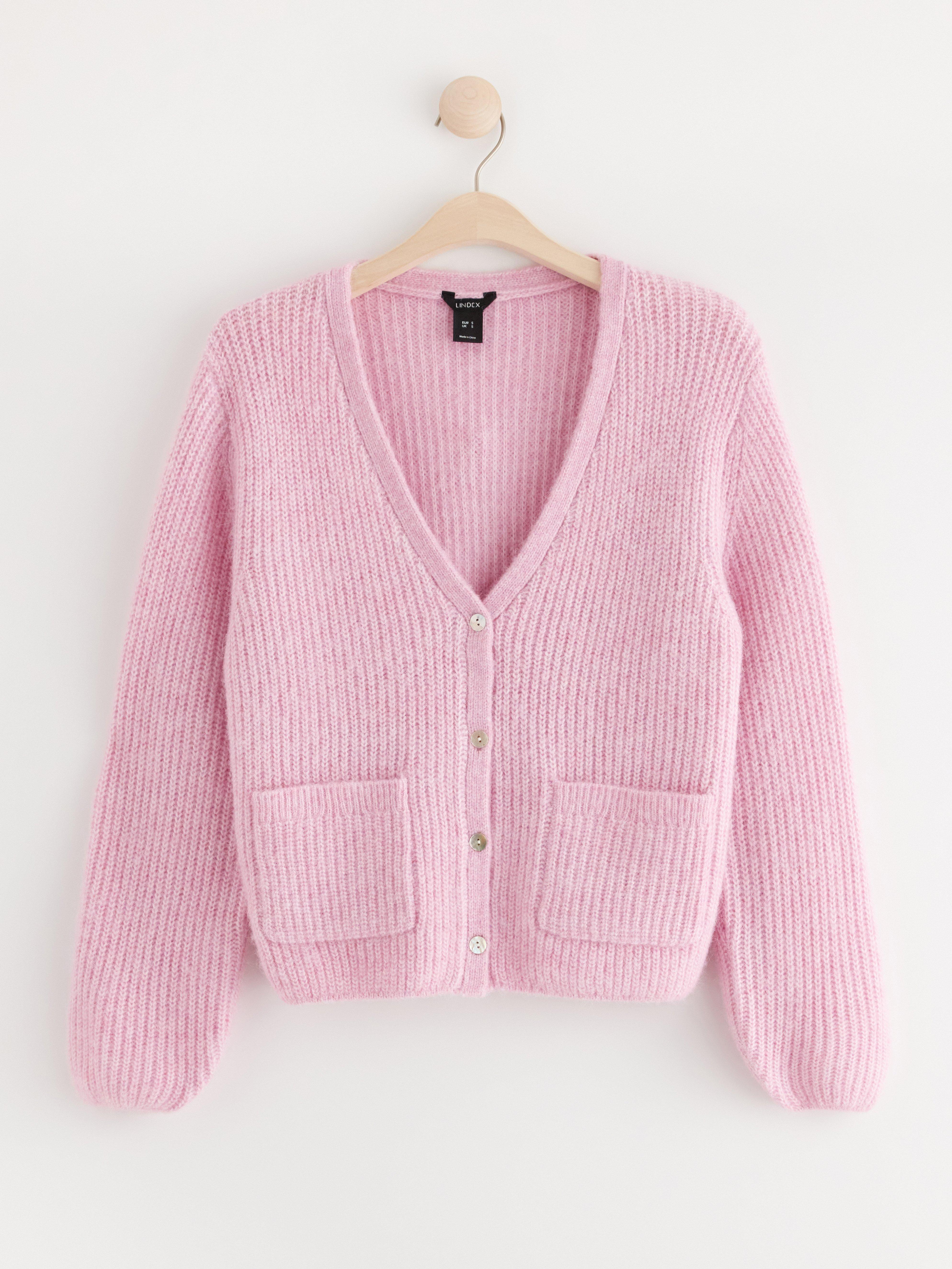 Cardigan - Dam - Rosa