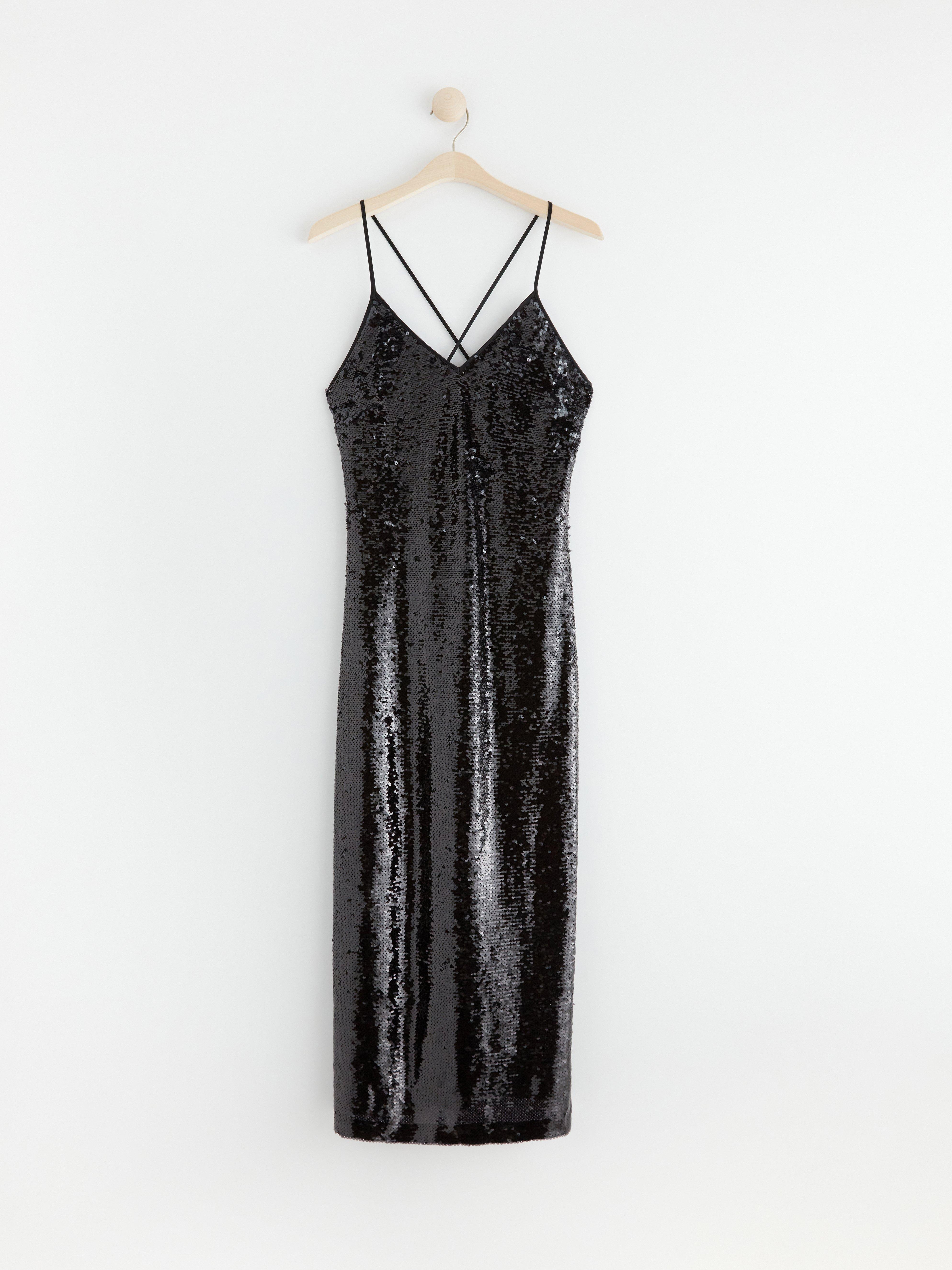 princess polly baby blue dress Black Maxi Dress Sequin Black Sequin Maxi Dress with Slits