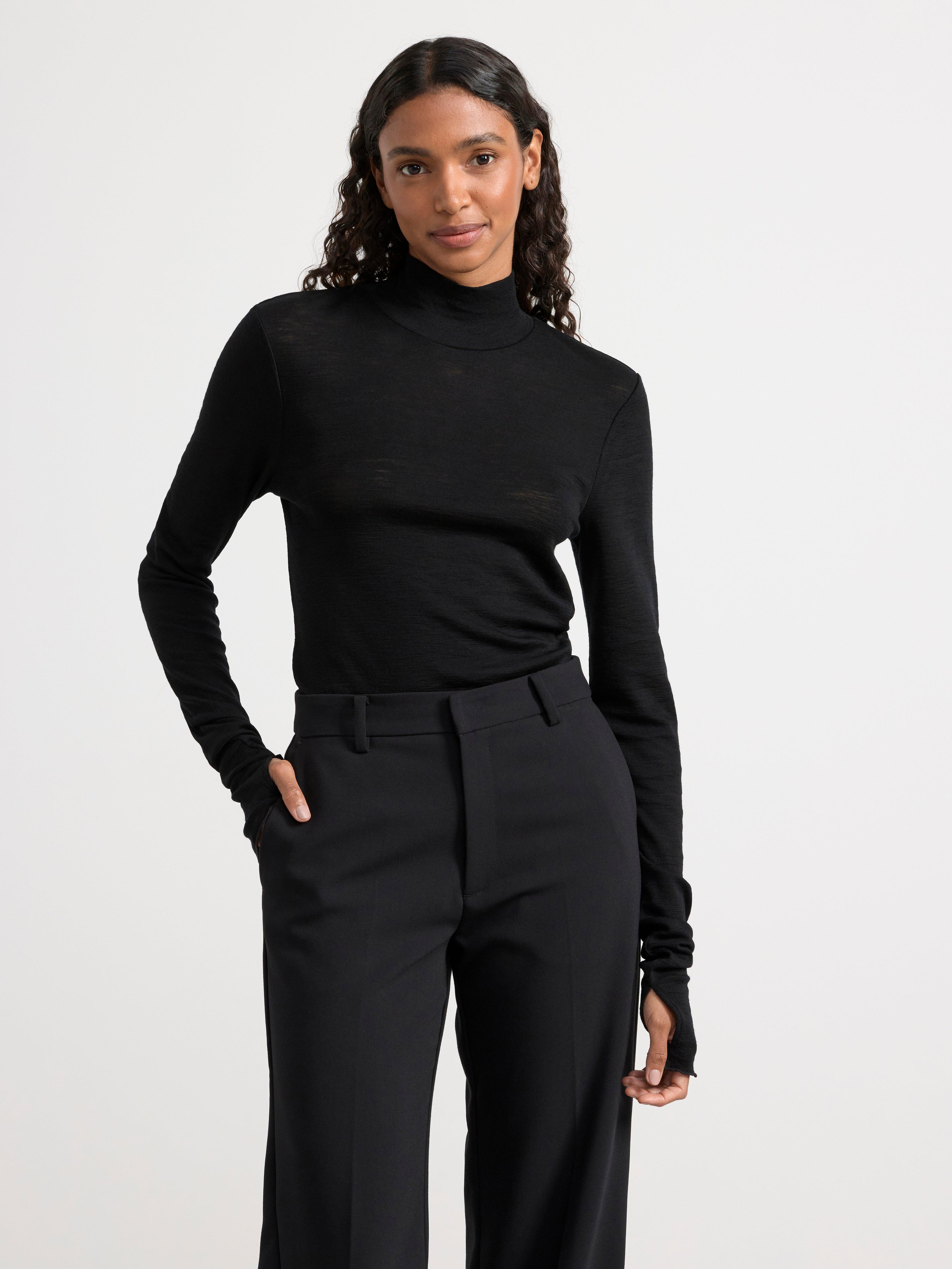 Long sleeve top in merino wool