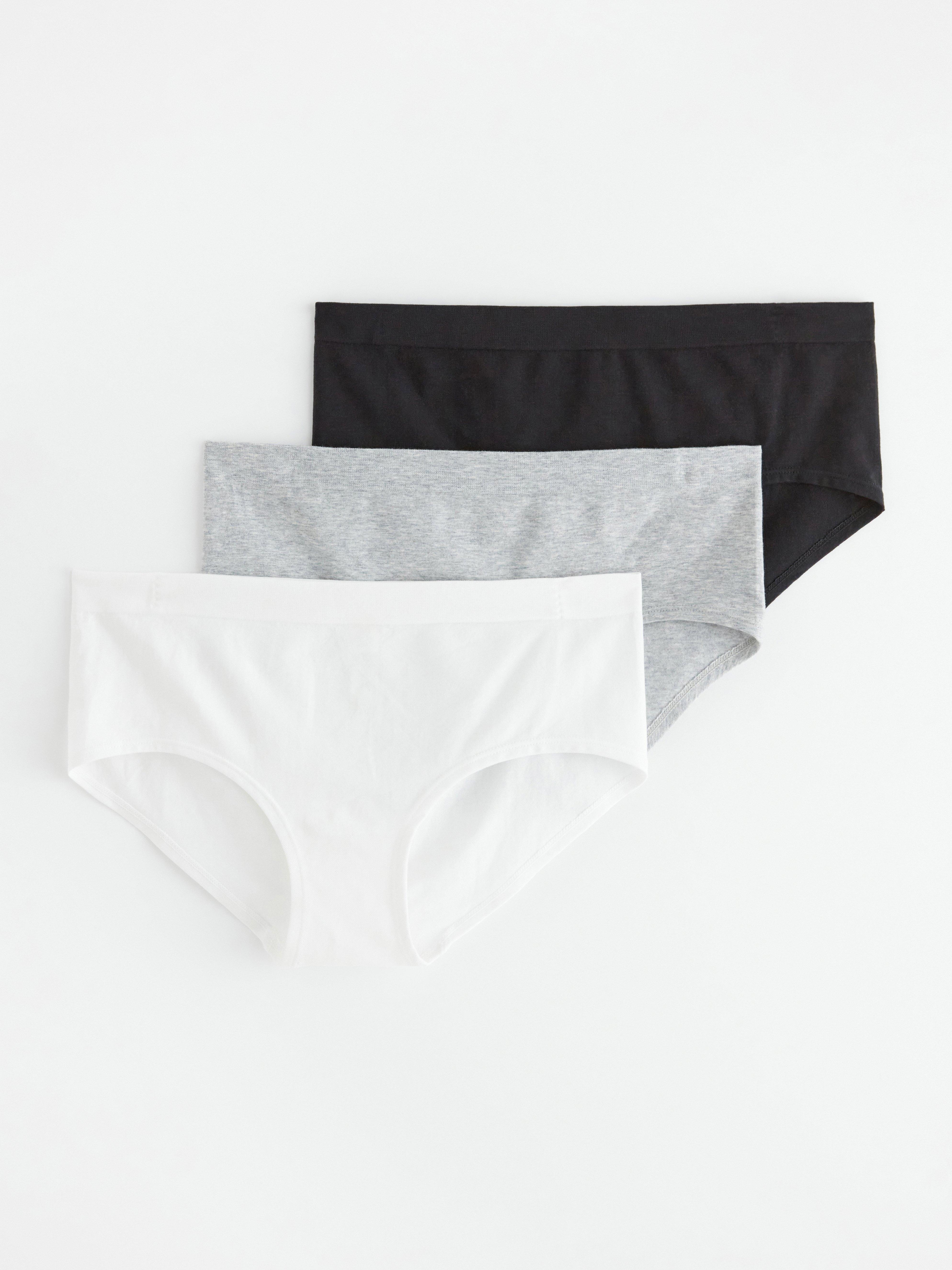 Seamless Cotton Briefs For Women Set Of 3 Black Underwear With