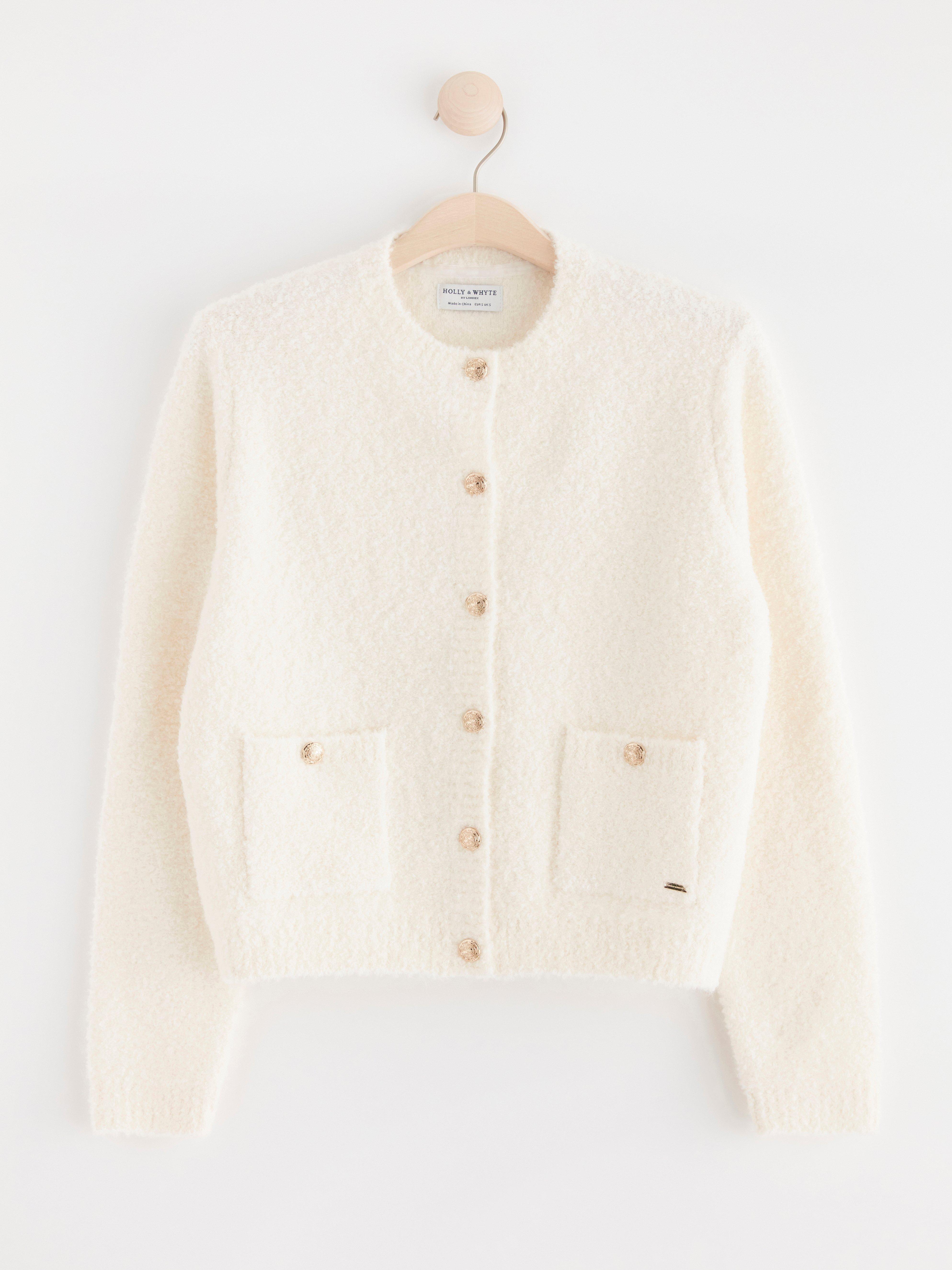 Neuletakki - Naiset - Valkoinen