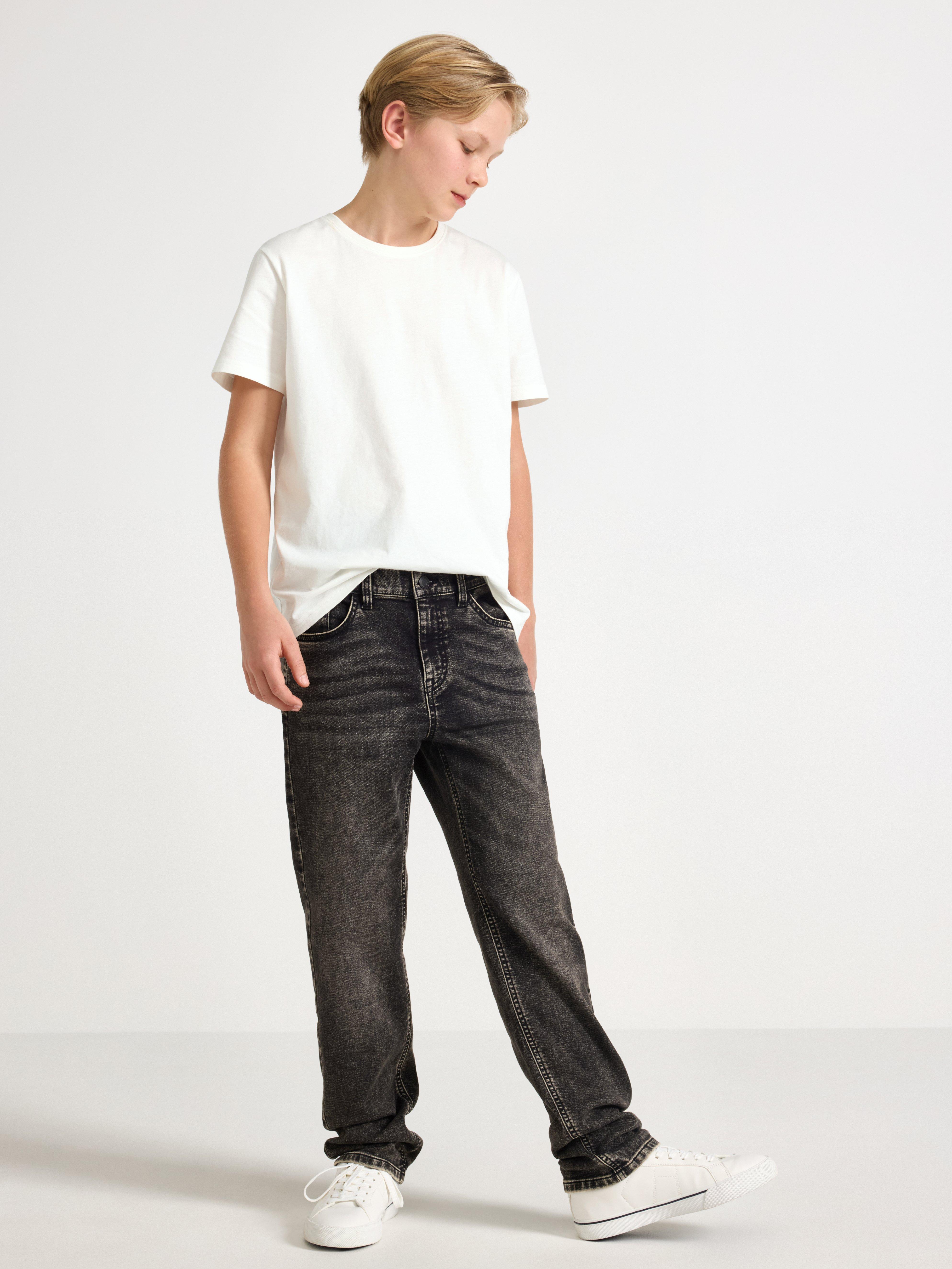 STAFFAN Straight regular waist super stretch jersey jeans