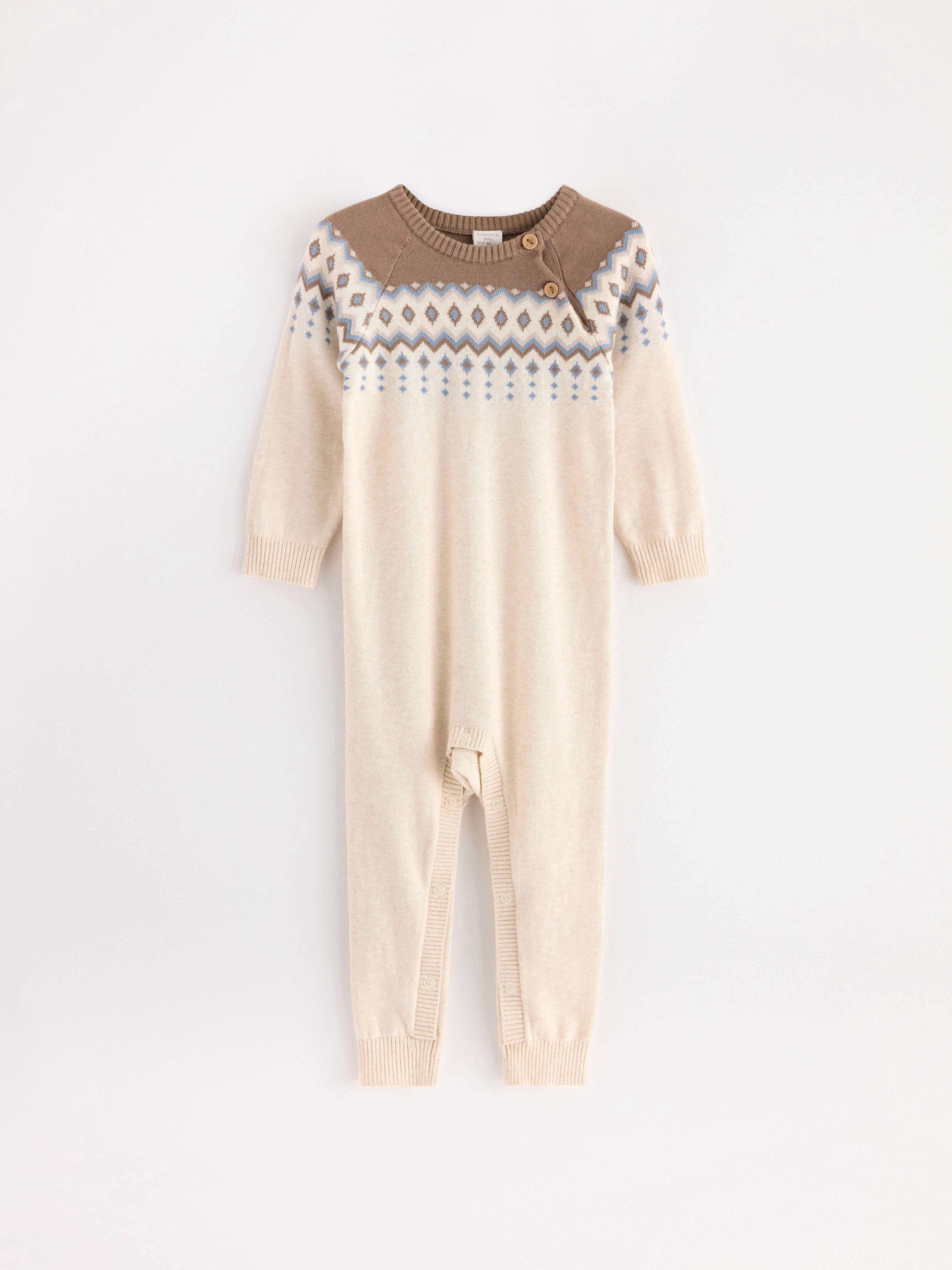 Fair Isle-mönstrad onesie