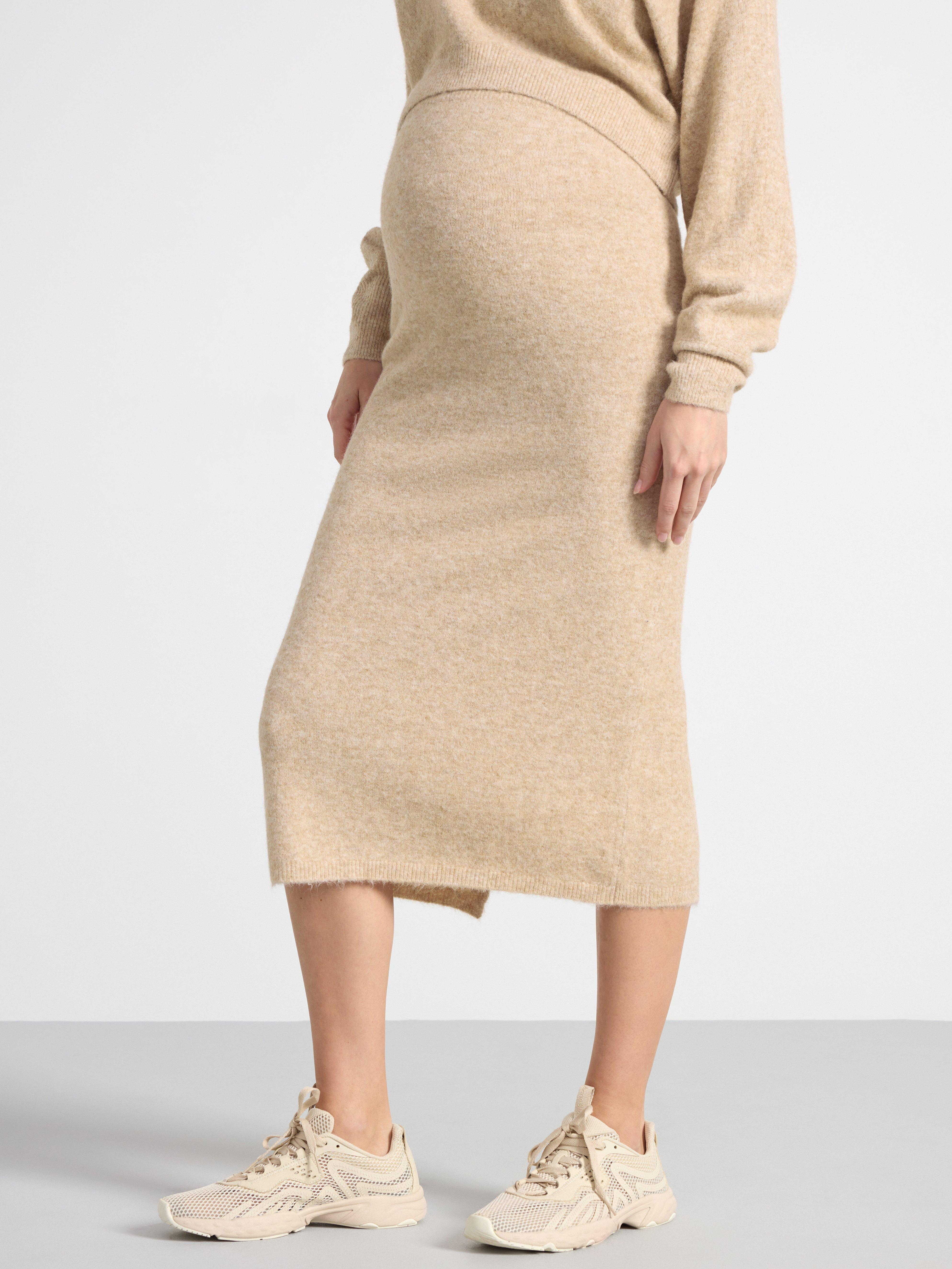 Beige midi skirt outlet uk