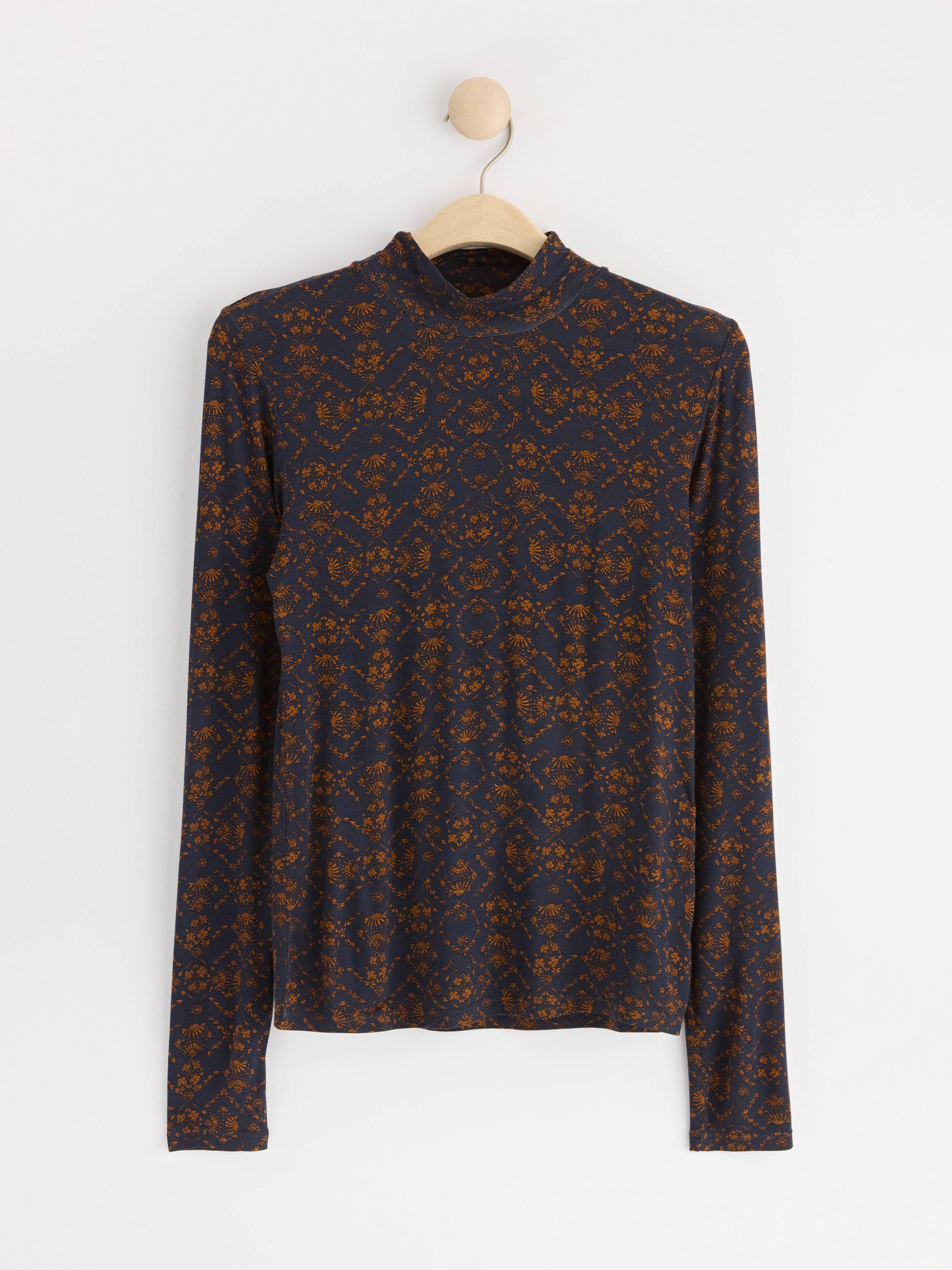 Høyhalset topp - Dame - Blå