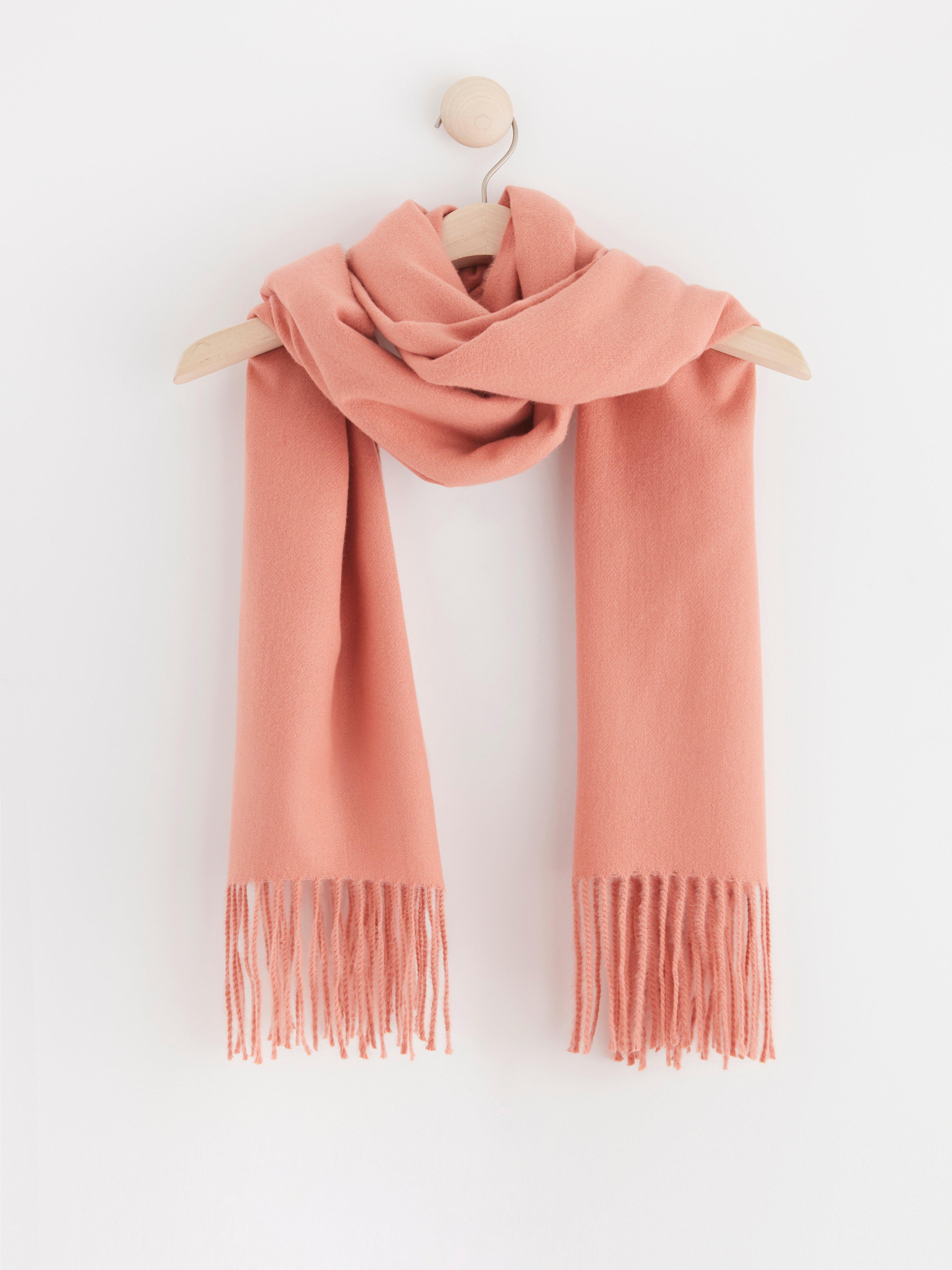 Wide Scarf With Long Fringe, 48% OFF