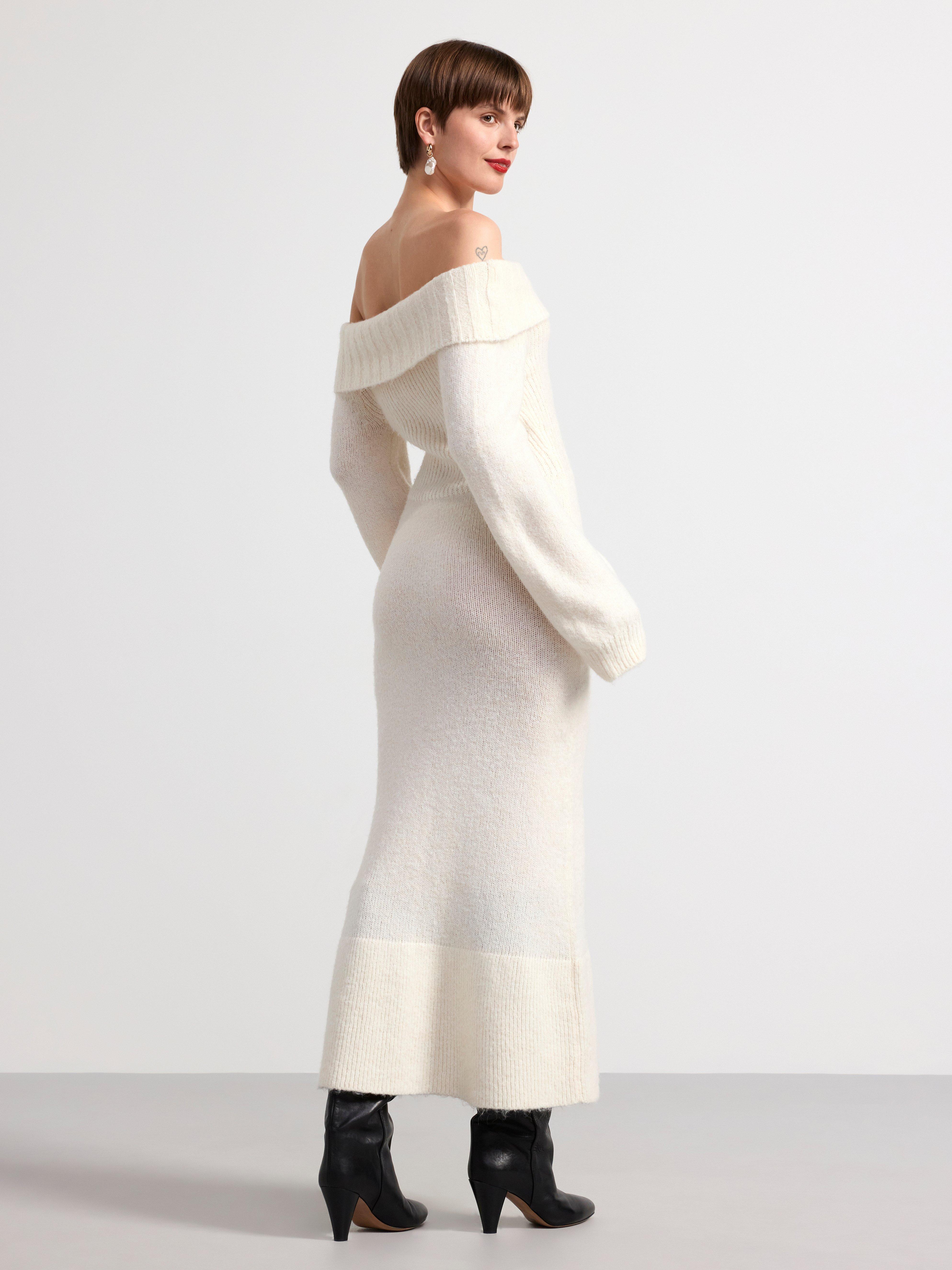 Off white knit clearance dress