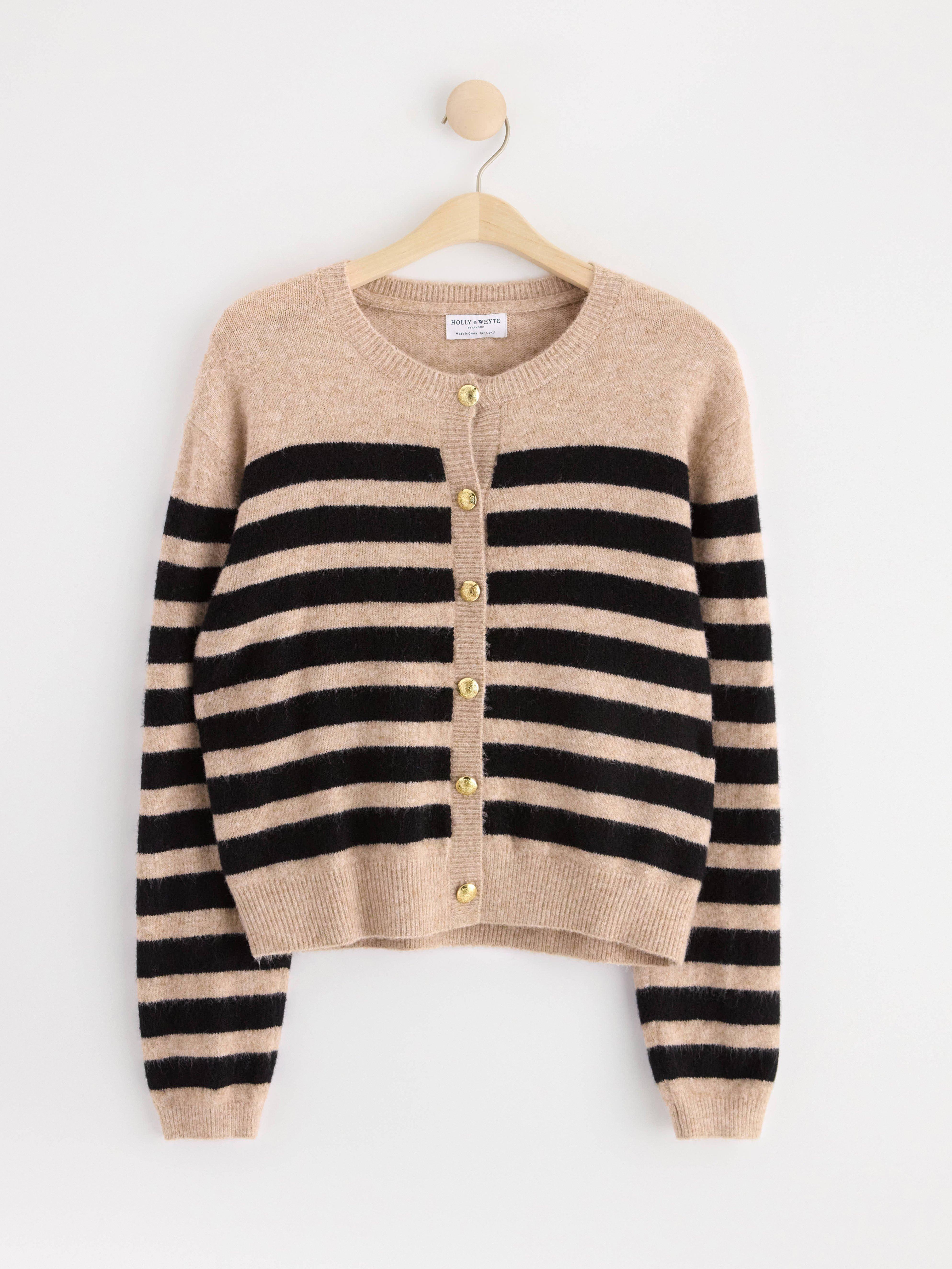 Cardigan - Dame - Beige