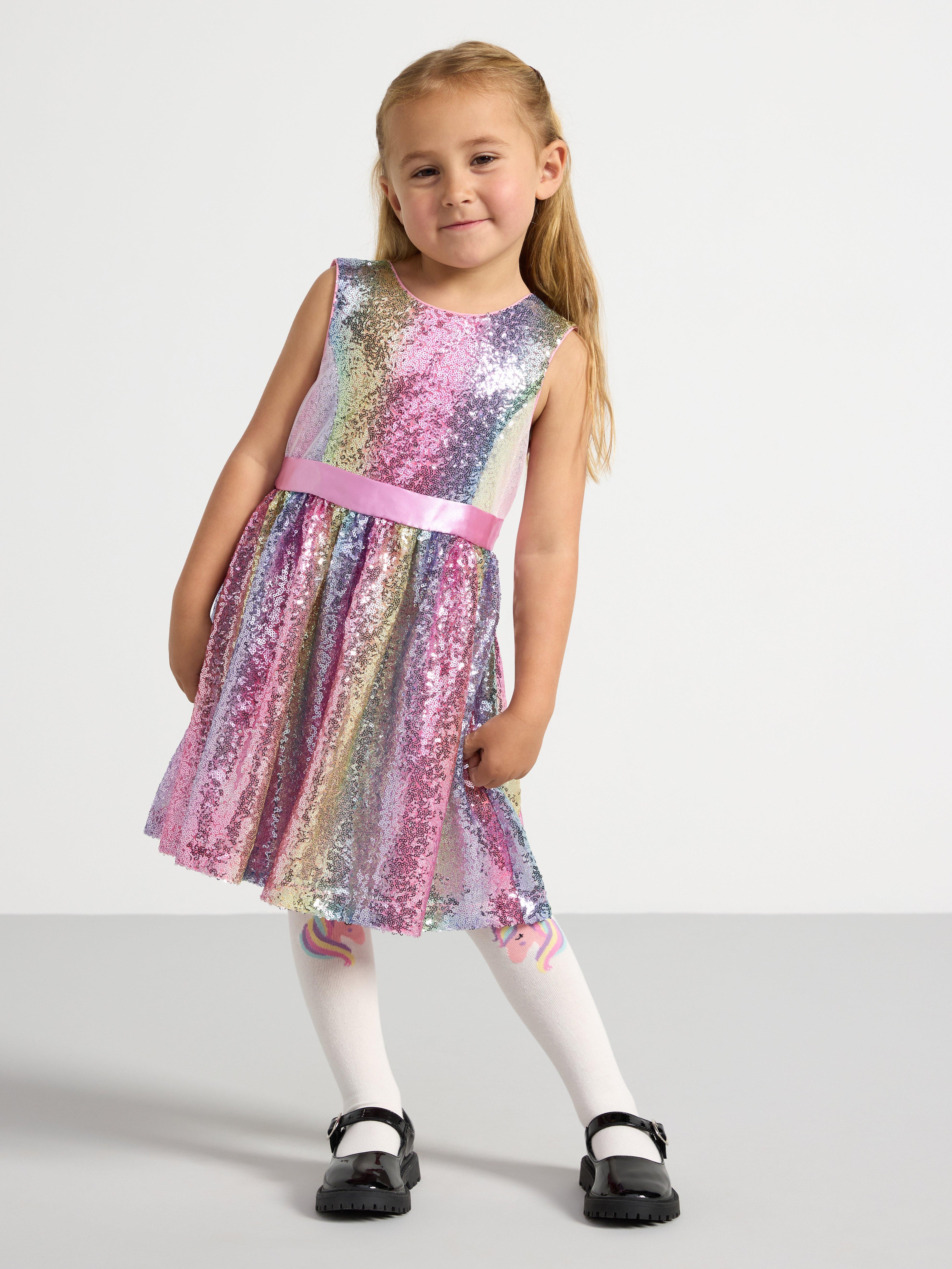 Girls pink hot sale sparkle dress