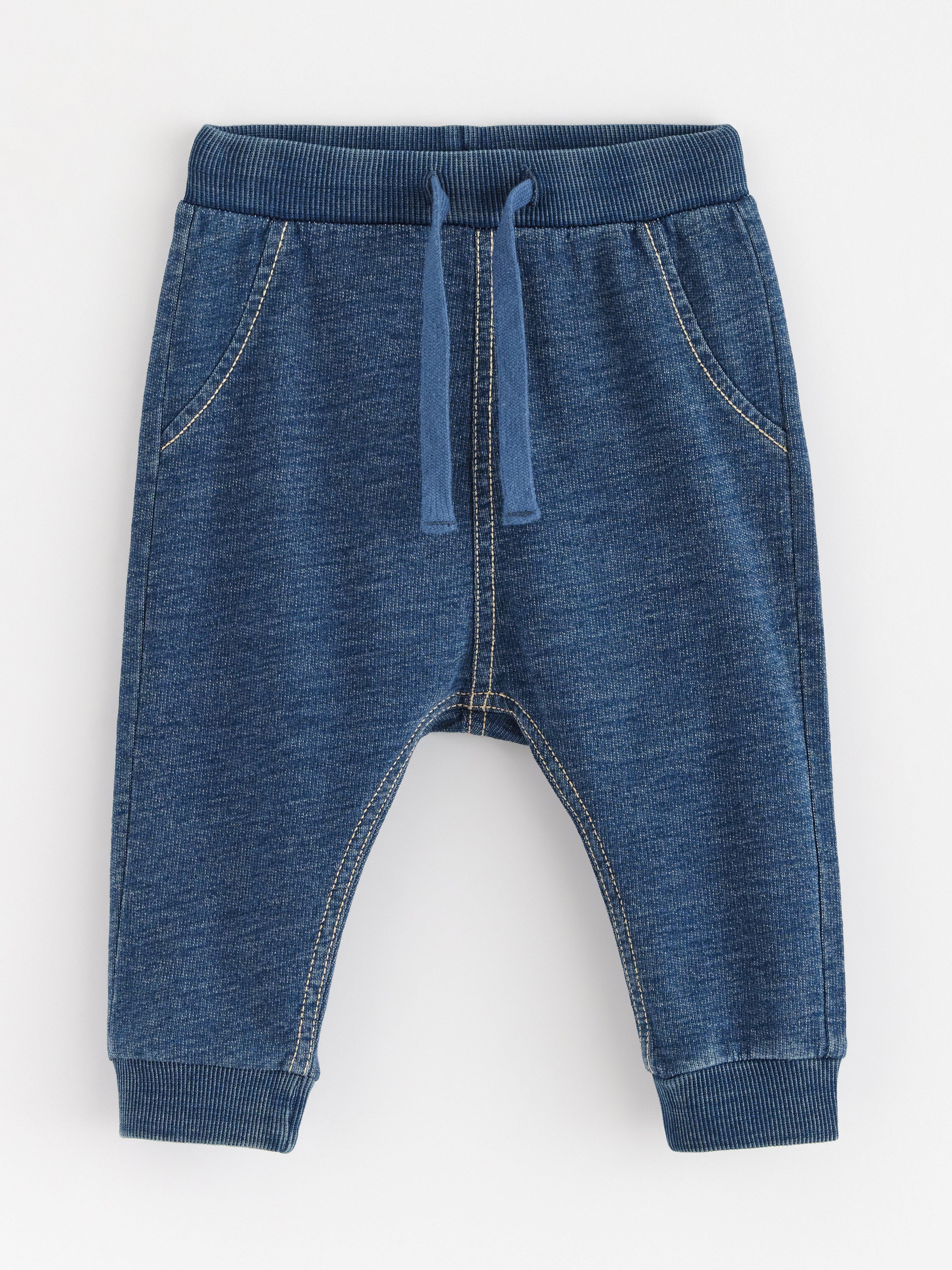 Denim look joggers on sale