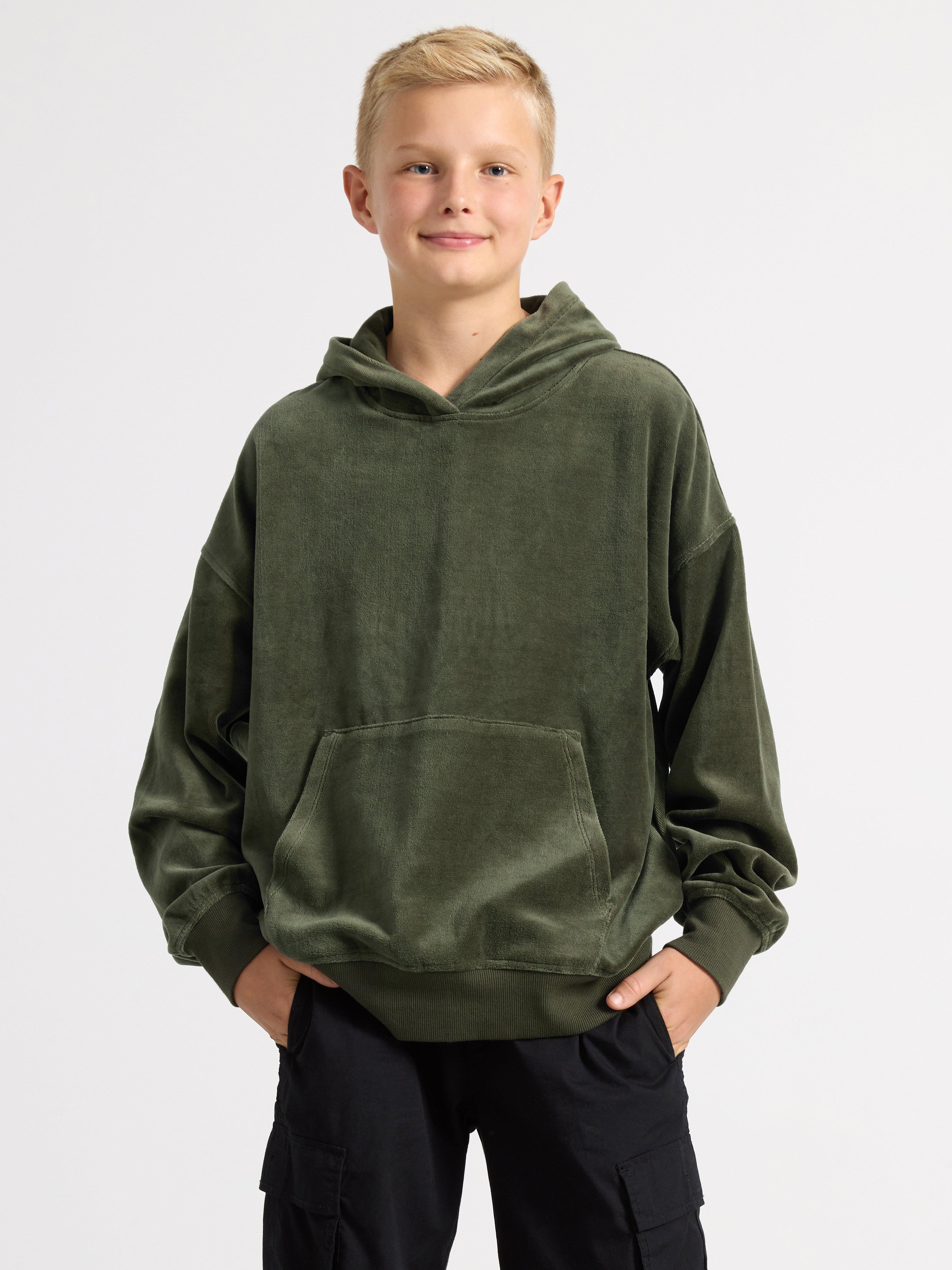 Hoodie i velour