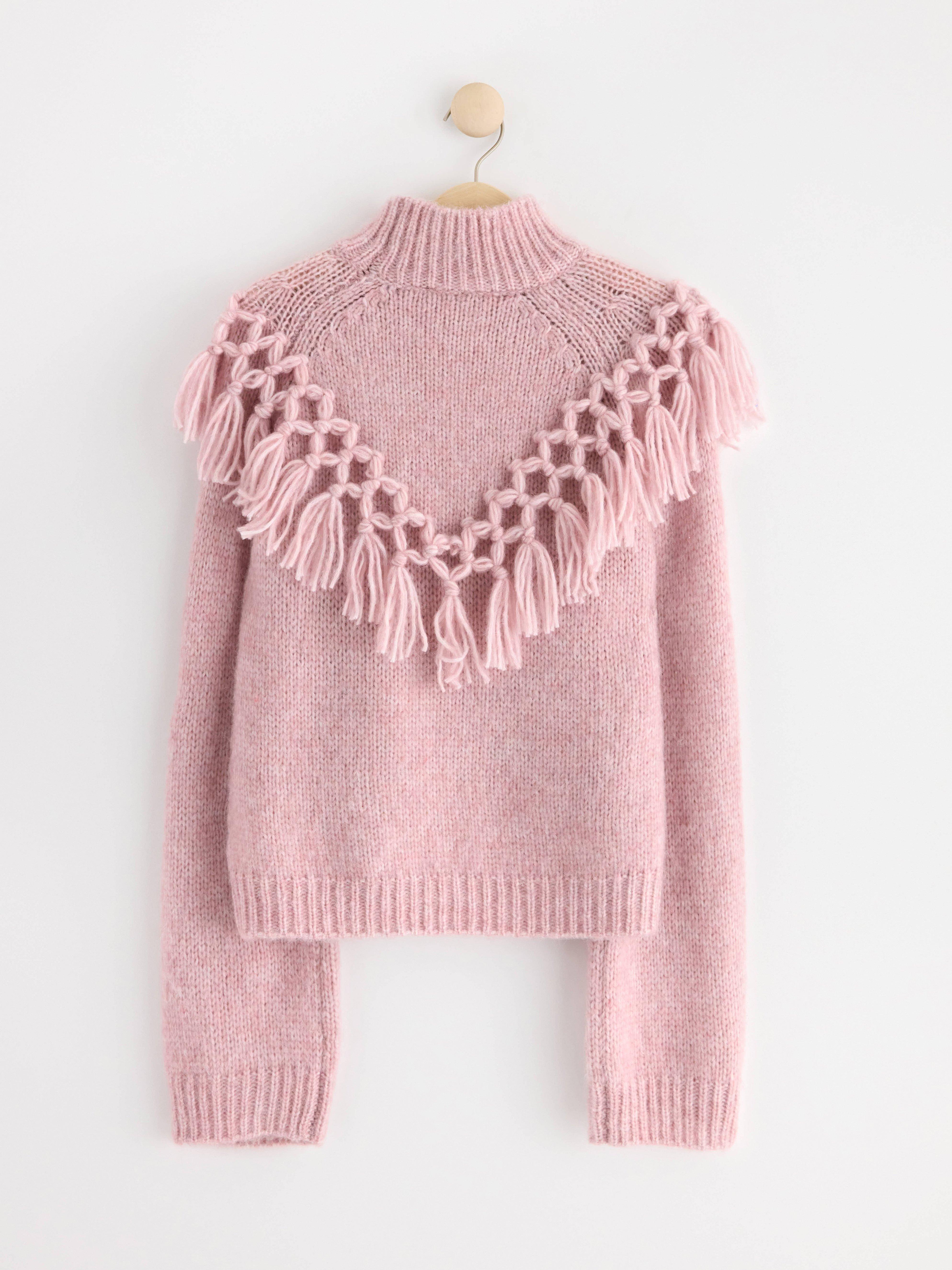 Roller Neck Sweater - Womens Wear - Pink