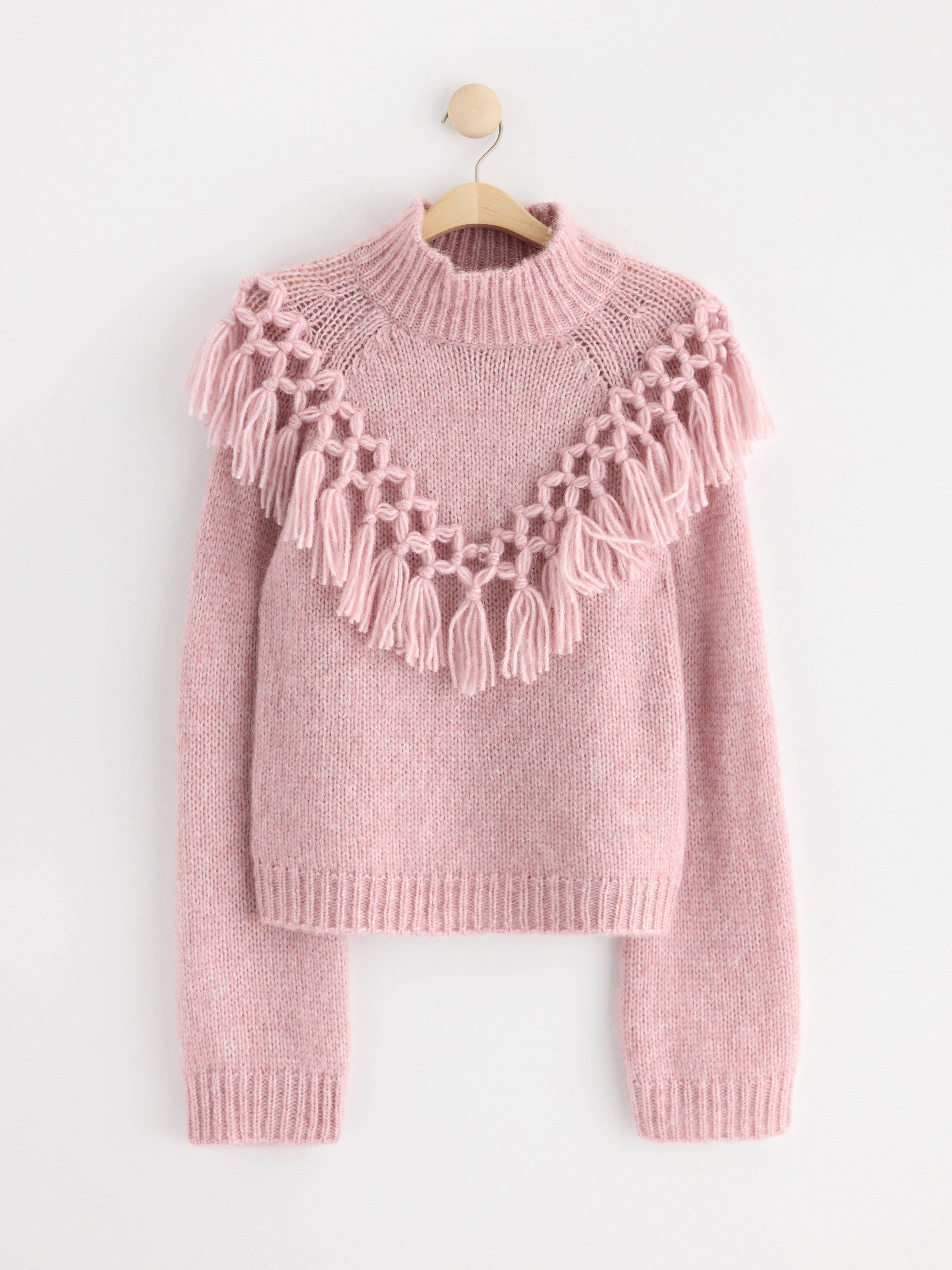 Roller Neck Sweater - Womens Wear - Pink
