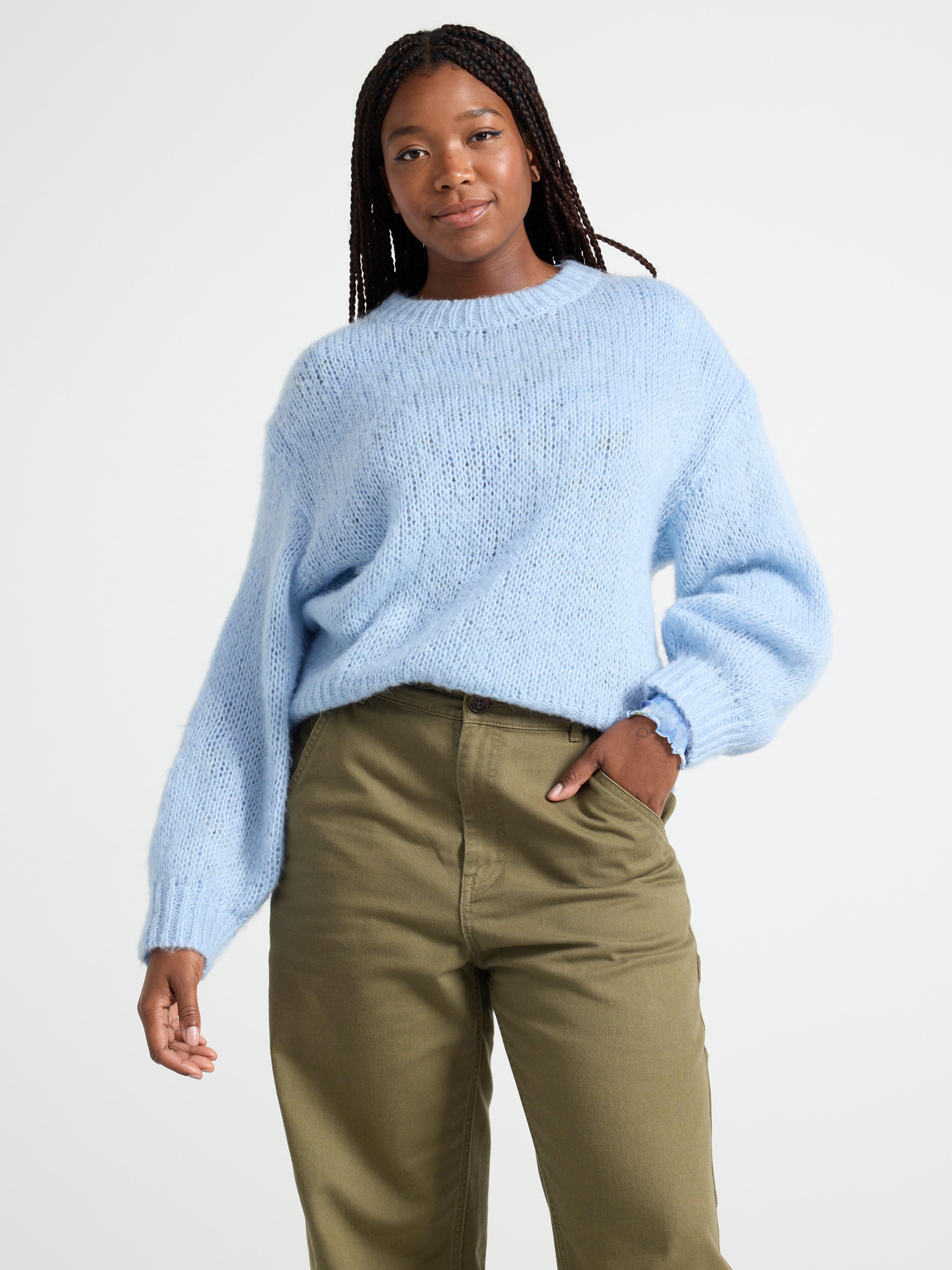 Light blue hot sale wool jumper