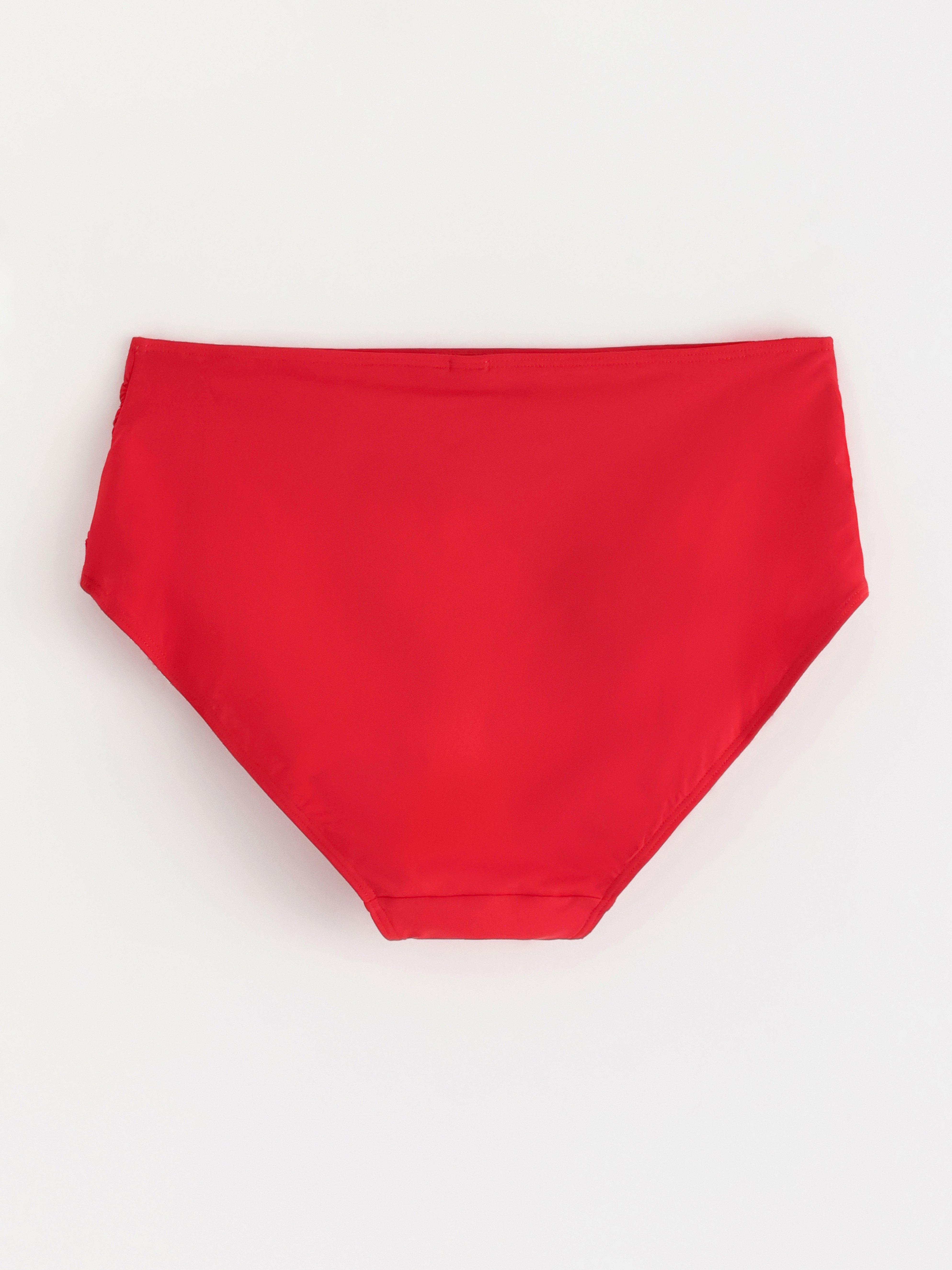 Bikini med høyt liv - Undertøy - Rød