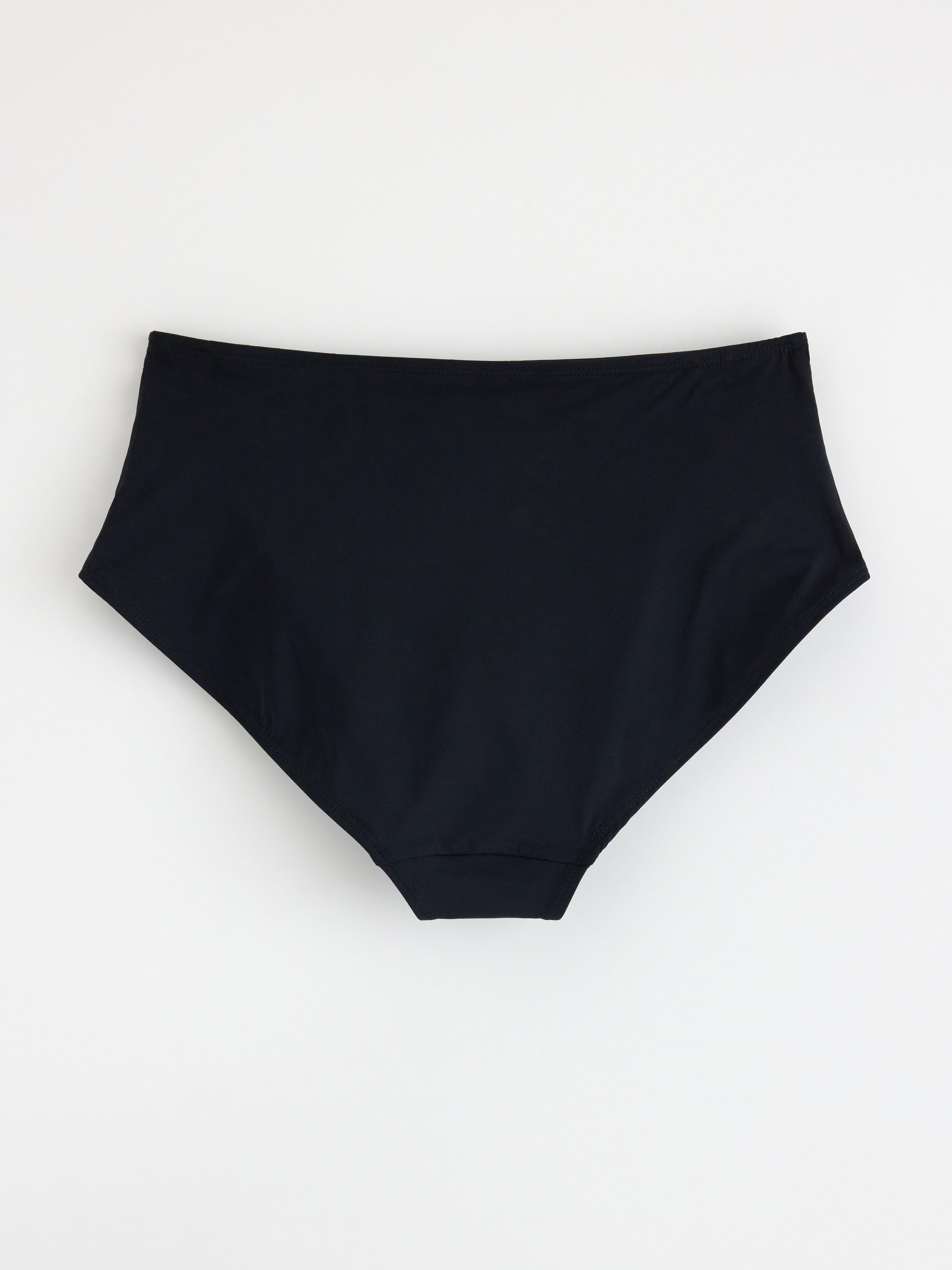 Bikini s vysokým pásom - Spodná bielizeň - Čierna