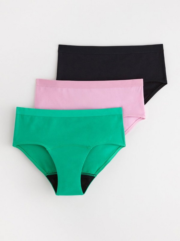 Teen Girls Underwear Leak-Proof Organic Cotton Protective Briefs 6-Pack 