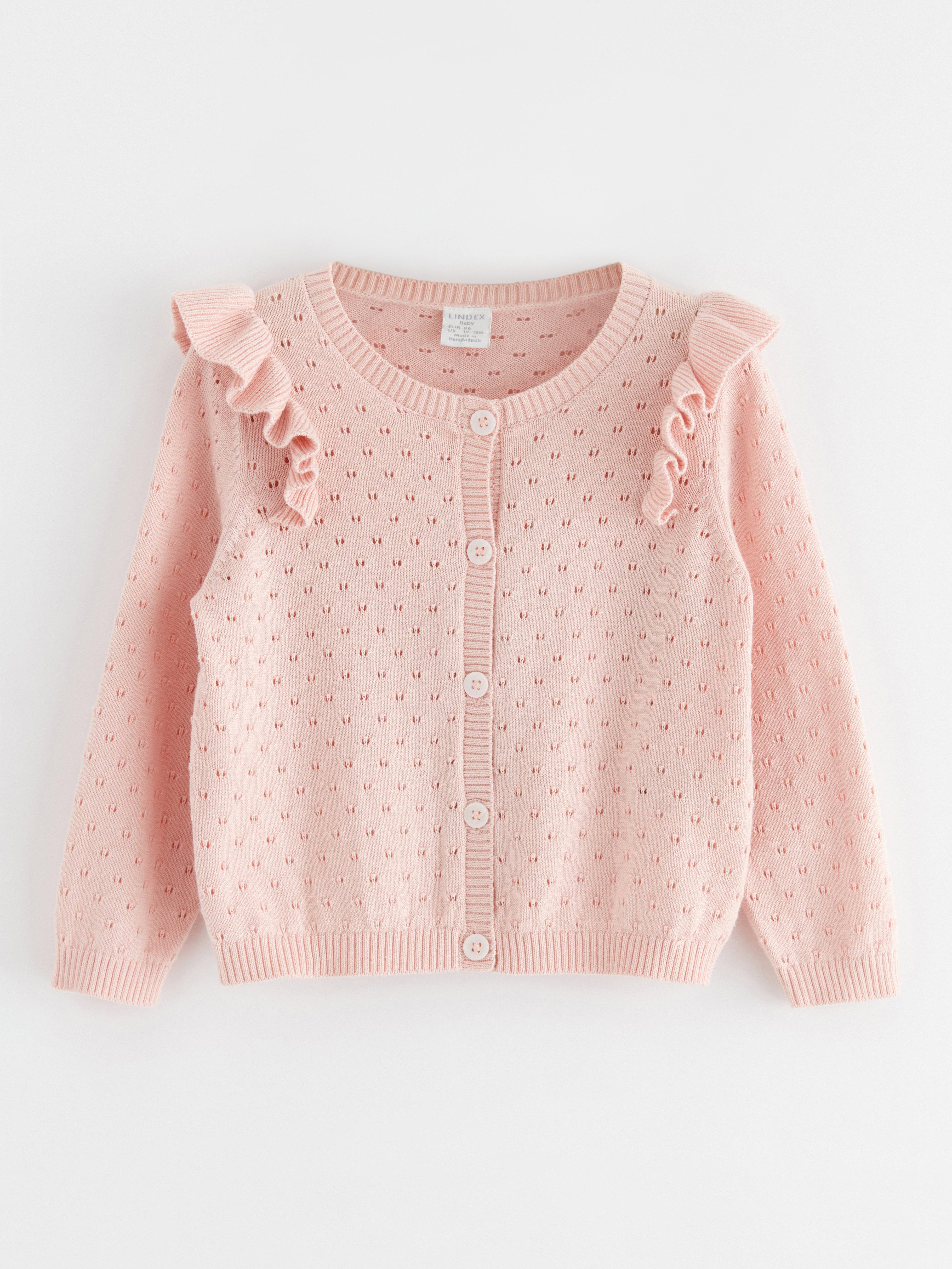 Cardigan med volanger