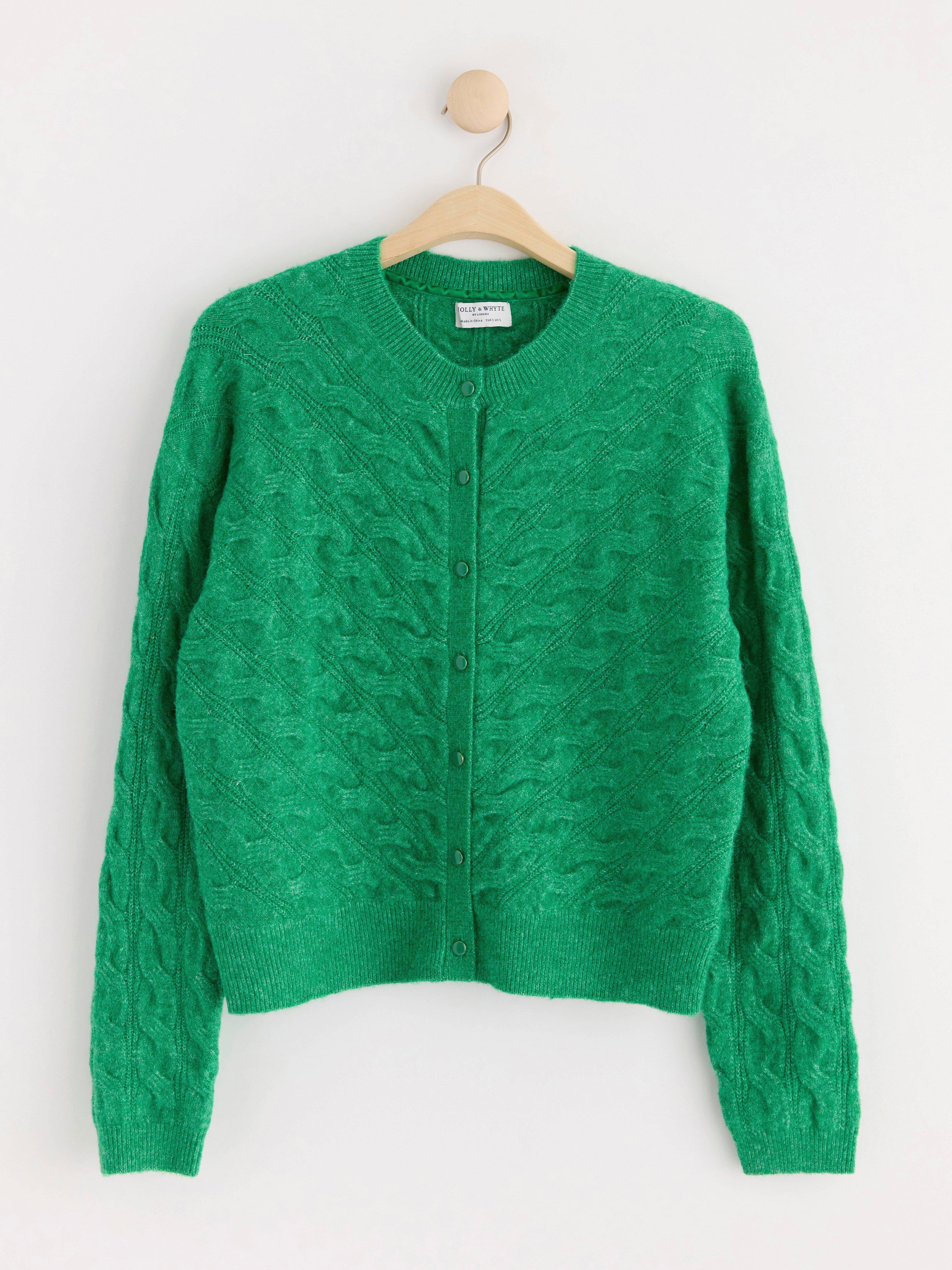 Cardigan - Dam - Grön
